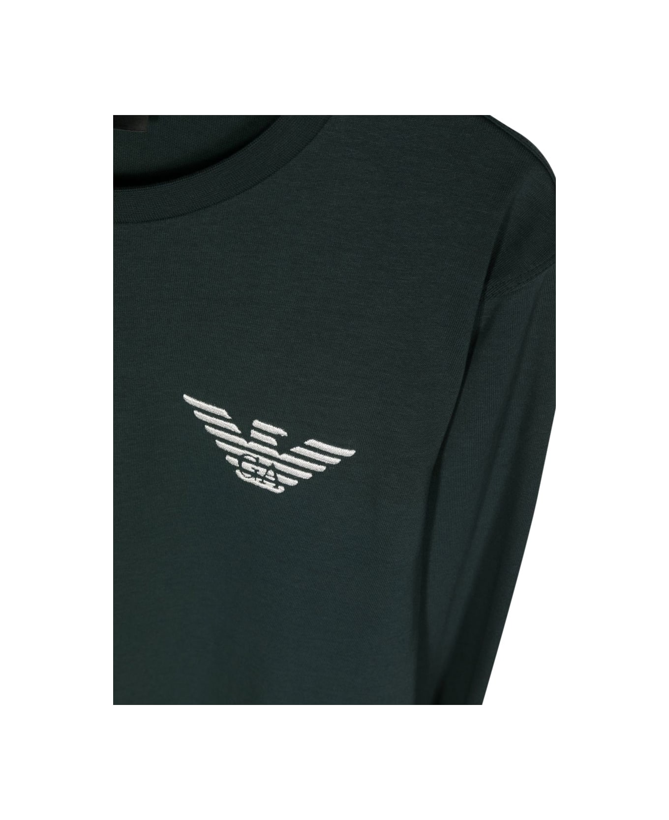Emporio Armani T-shirt M/l Eagle Logo - GREEN Tシャツ＆ポロシャツ
