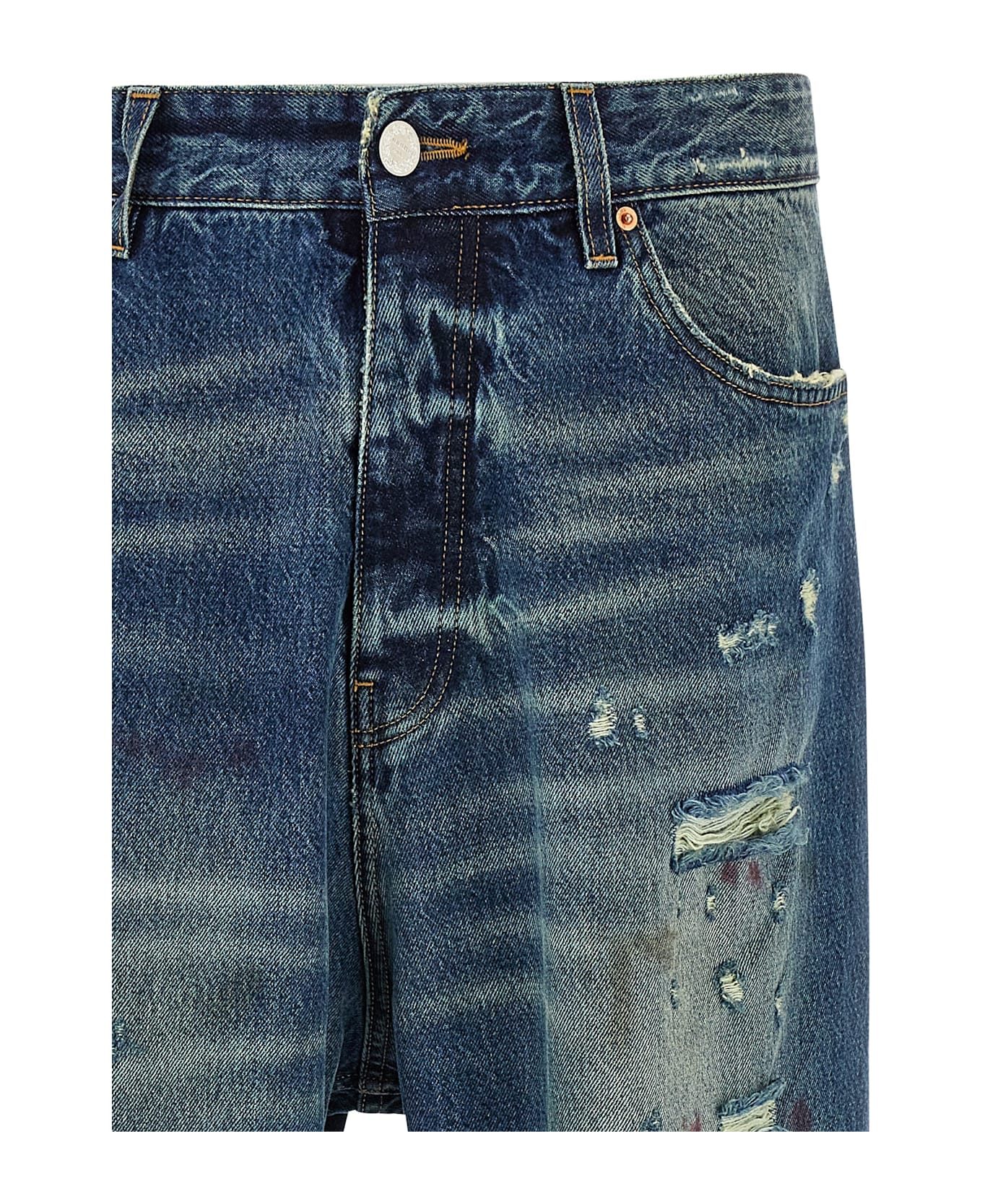 VETEMENTS 
blue Distressed Baggy
 Jeans - Blue