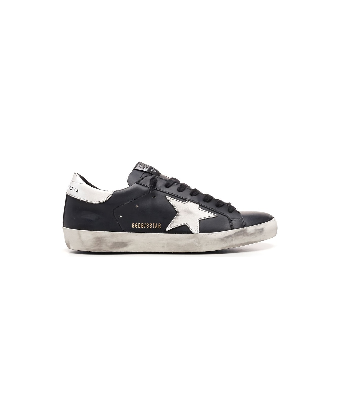 Golden Goose Black 'super Star' Sneakers - Blackwhite