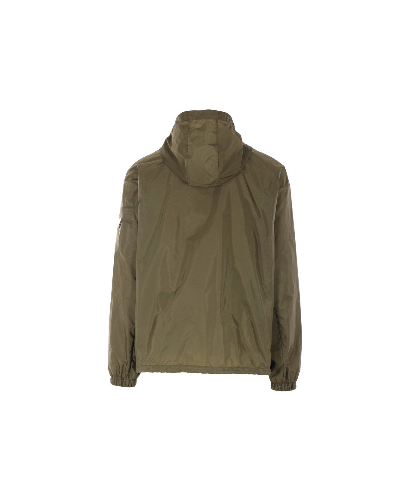 Prada Zip-up Hooded Jacket - MILITARE