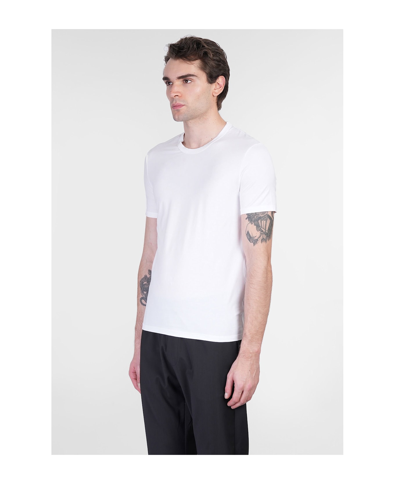 Zegna Lingerie In White Wool And Polyester - white