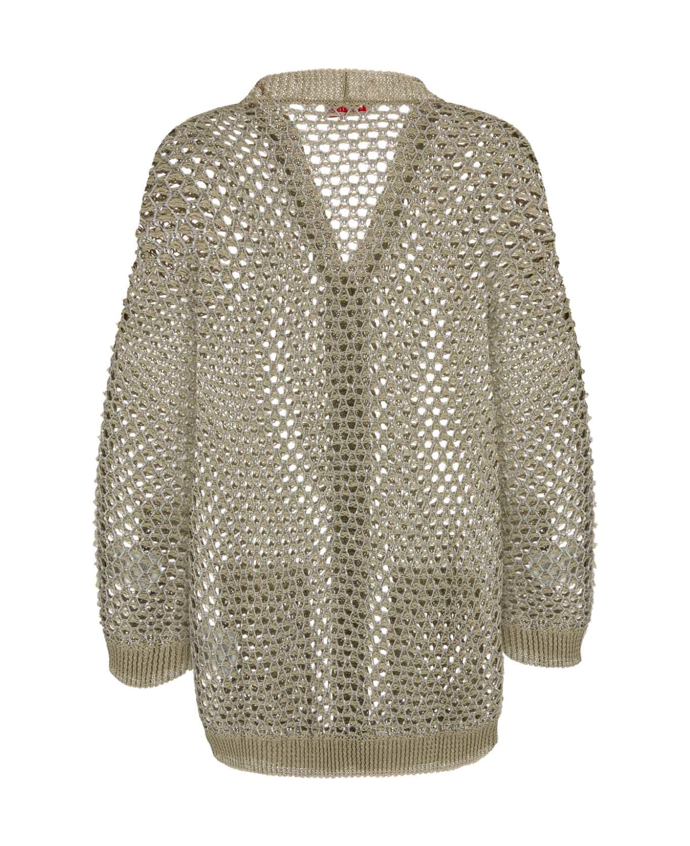 Valentino Garavani Embellished Crochet Cardigan - ECRUSILVER