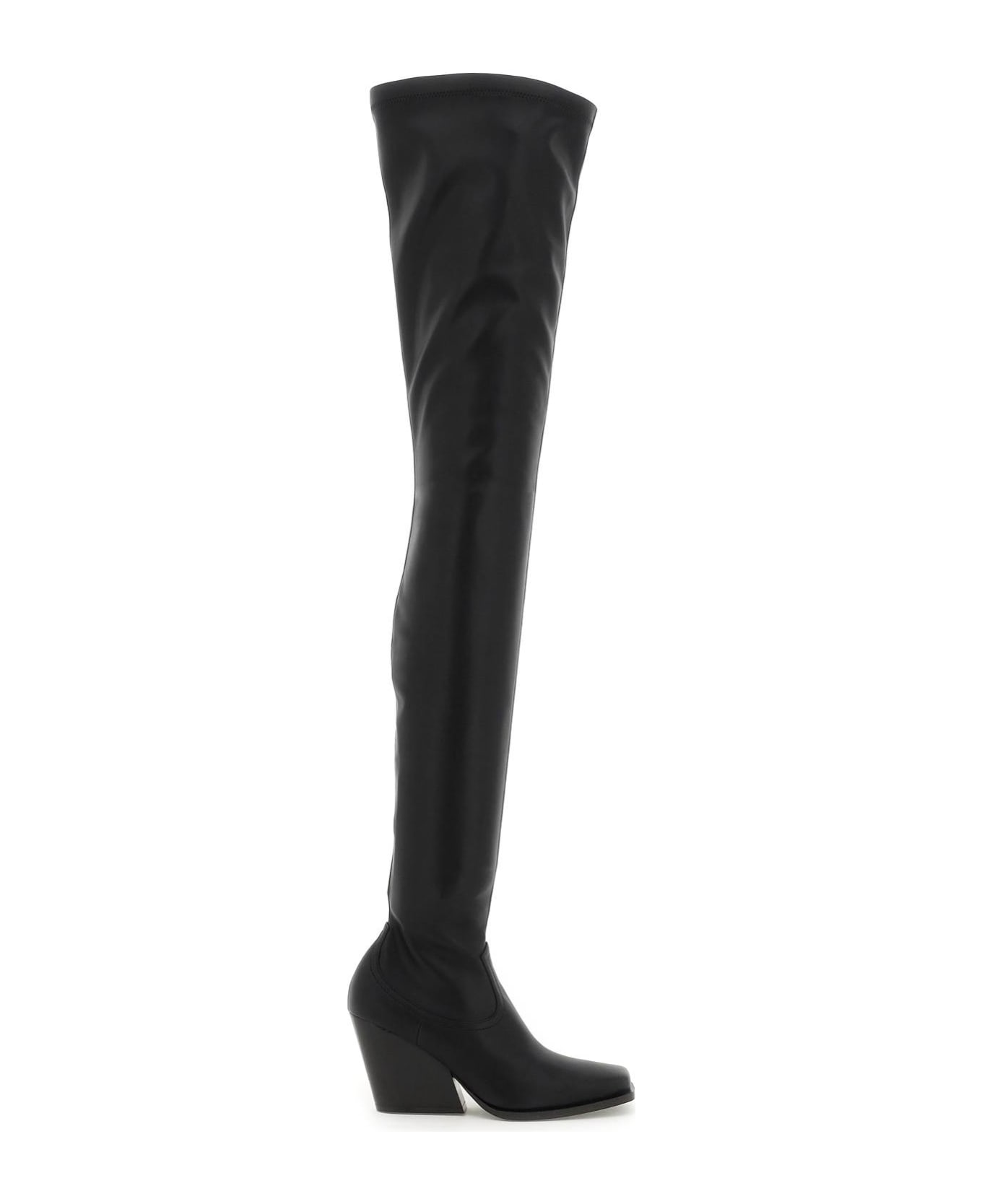 Stella McCartney Alter Mat Cowboy Cuissard Boots - BLACK (Black)