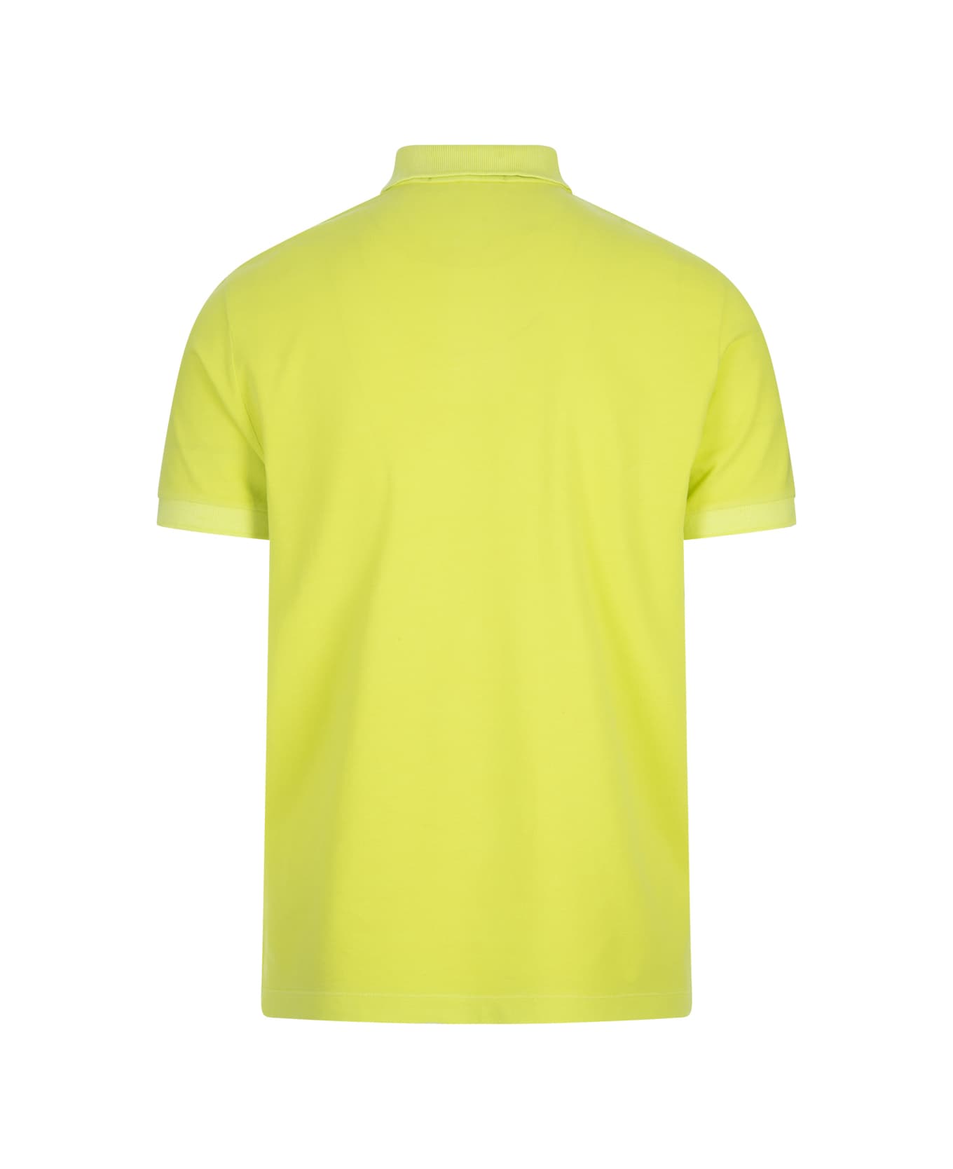 Stone Island Yellow Pigment Dyed Slim Fit Polo Shirt - Yellow