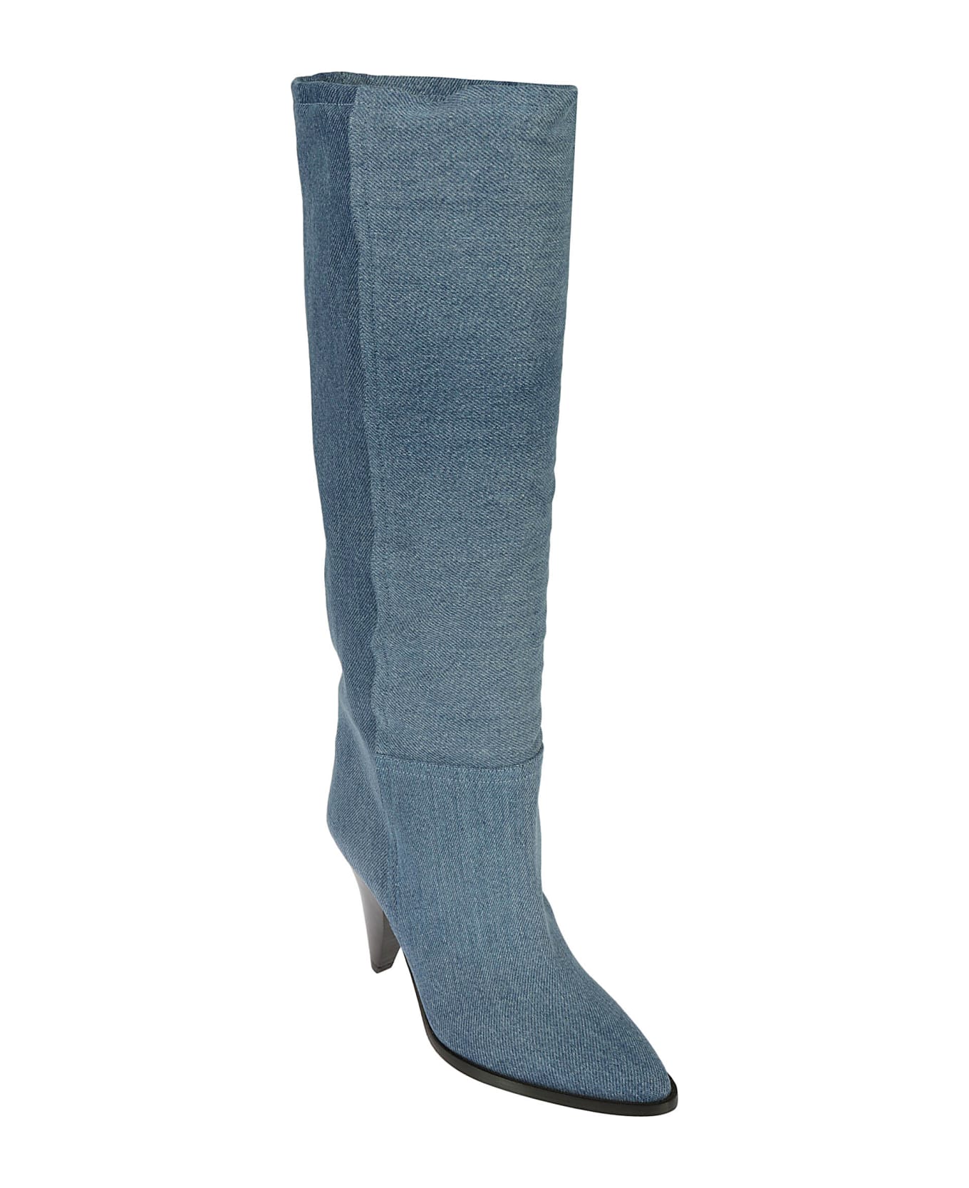 Isabel Marant Denim Slouchy B Boots - Light Blue