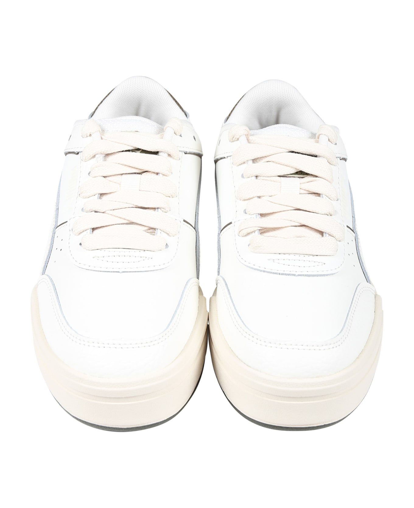 Puma White Sneakers For Kids With Logo - White シューズ