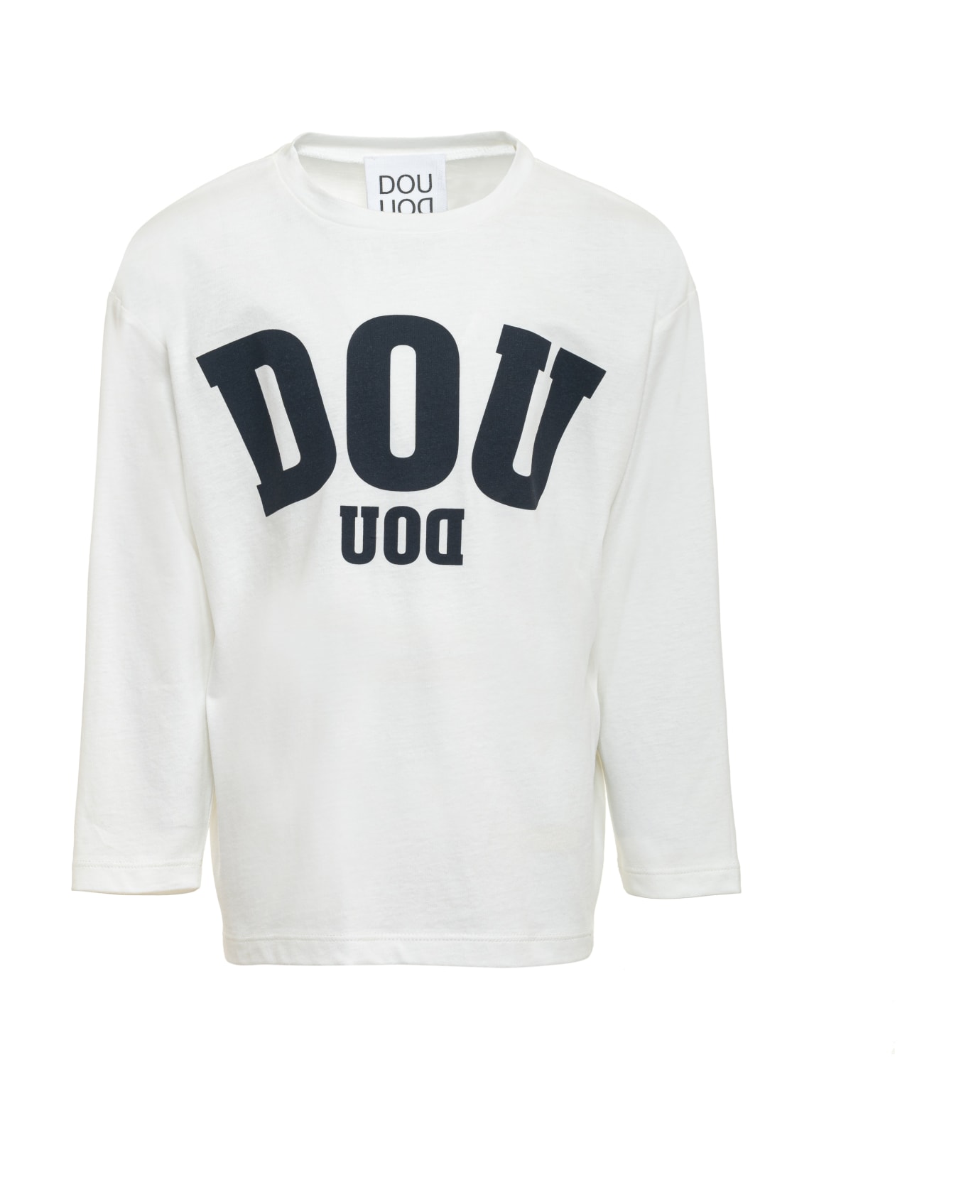 Douuod Long-sleeved Printed T-shirt - Cream