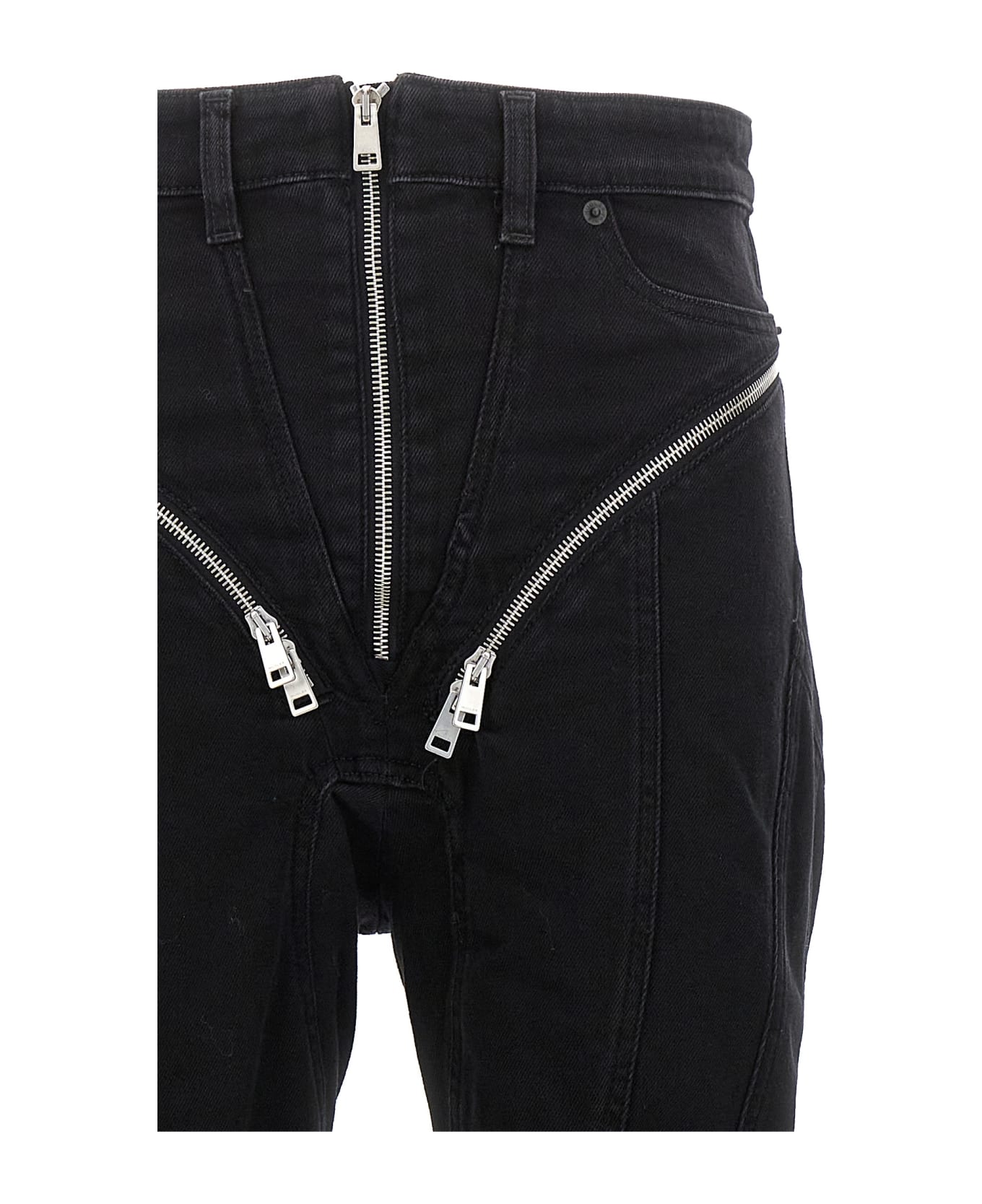 Mugler 'zipped Spiral' Jeans - Black   デニム