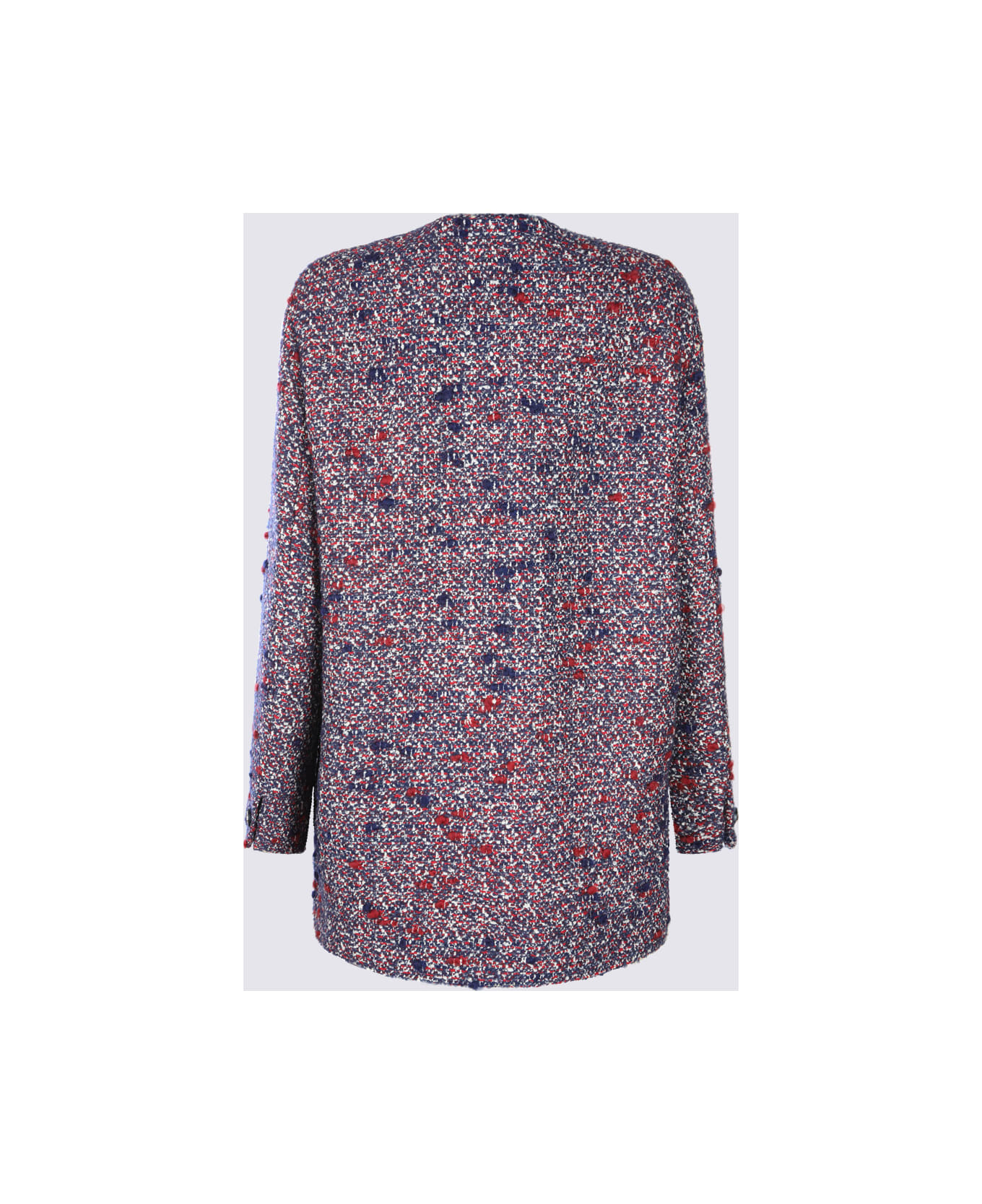 Gucci Blue And Red Wool Casual Jacket - Blue