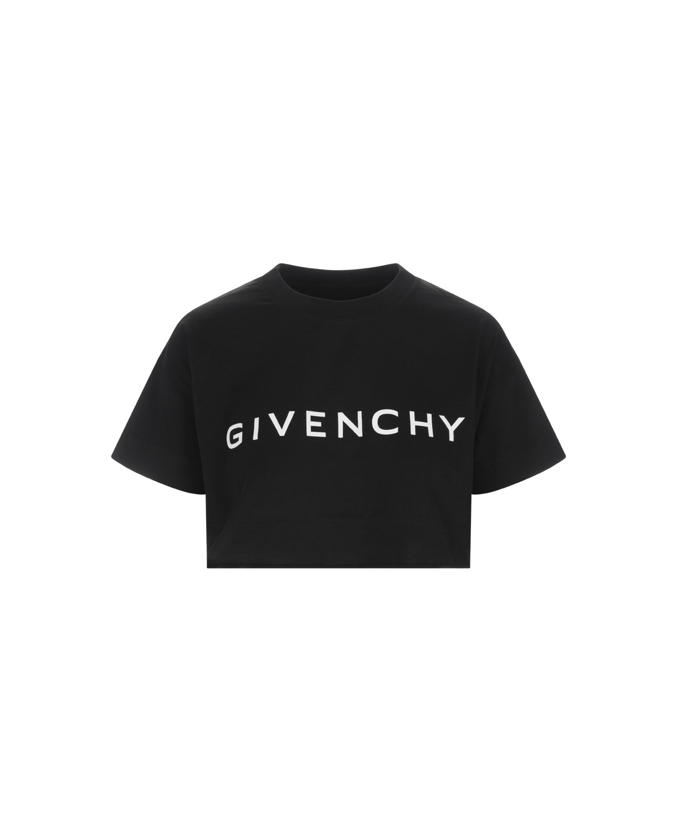 Givenchy Black Givenchy Crop T-shirt - Black