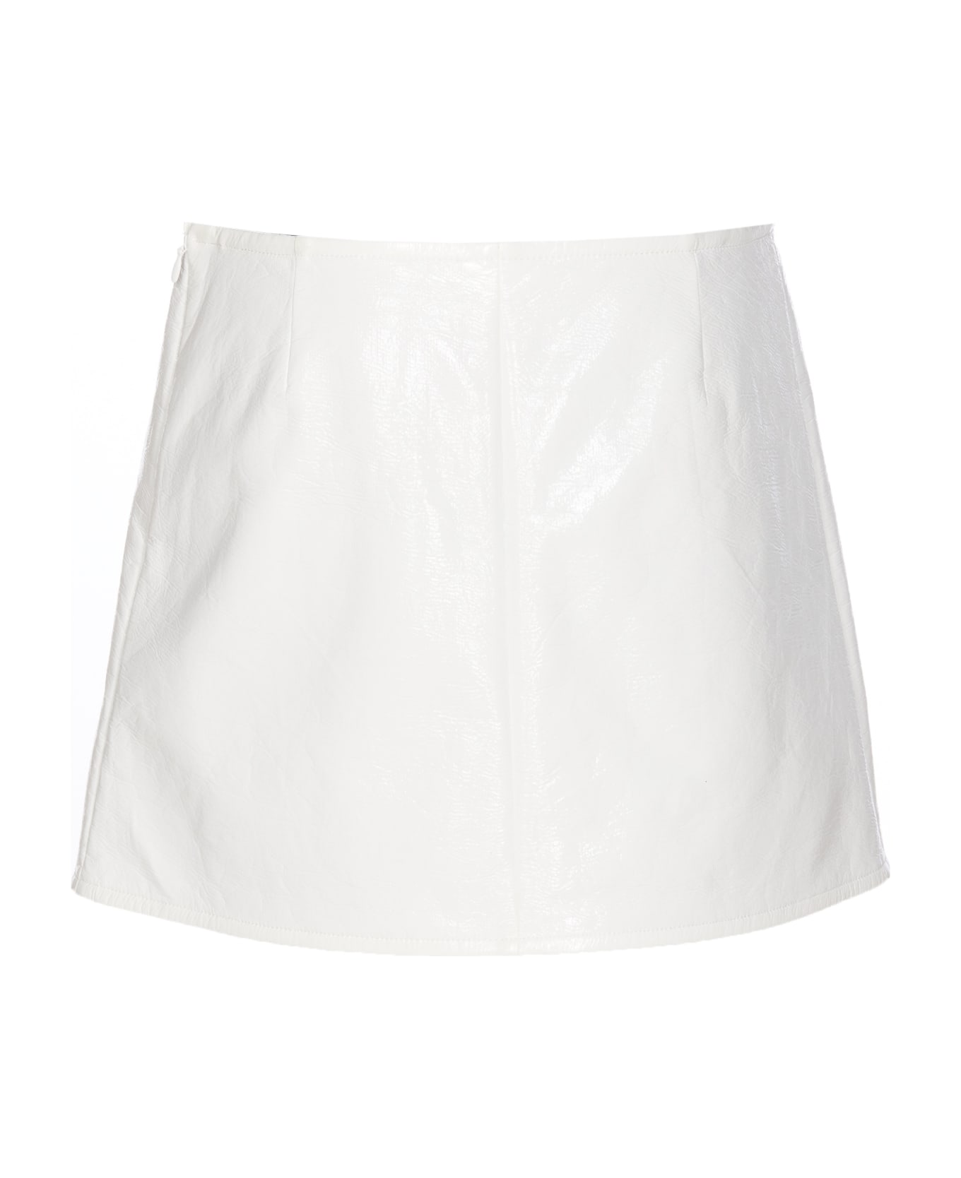 Courrèges Ellipse Vinyl Mini Skirt - White