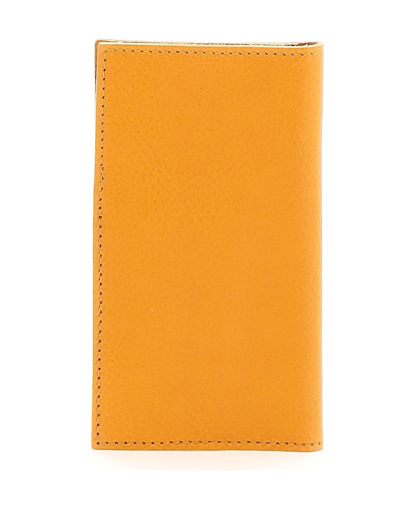 Il Bisonte Vertical Cardholder - MIELE (Orange)