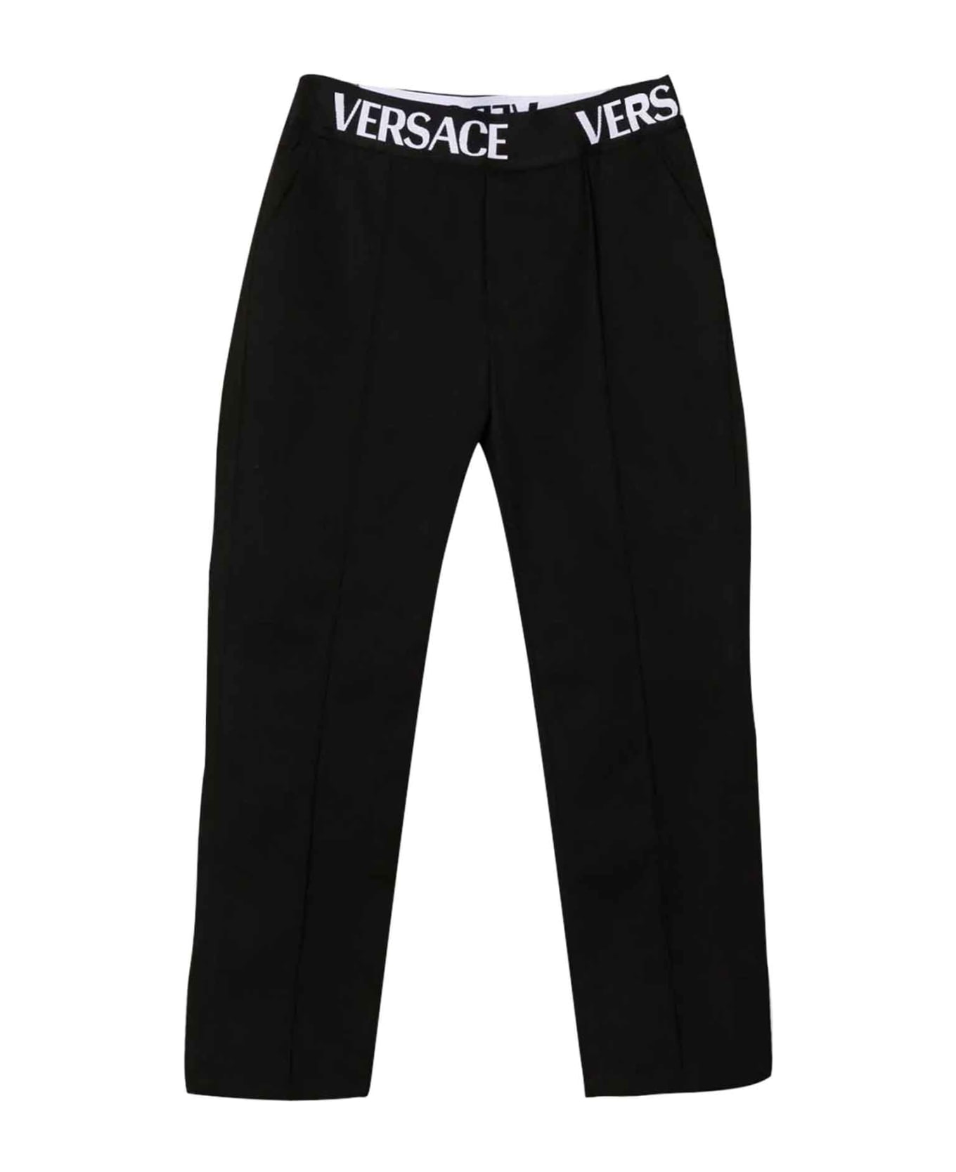 Versace Black Trousers Unisex Kids - Nero