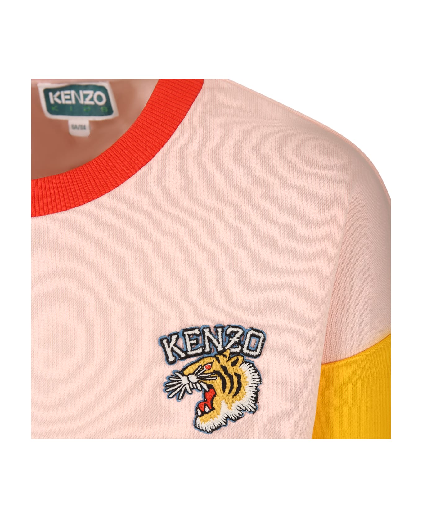 Kenzo Kids Multicolored Sweatshirt For Girl With Iconic Tiger And Logo - Multicolor