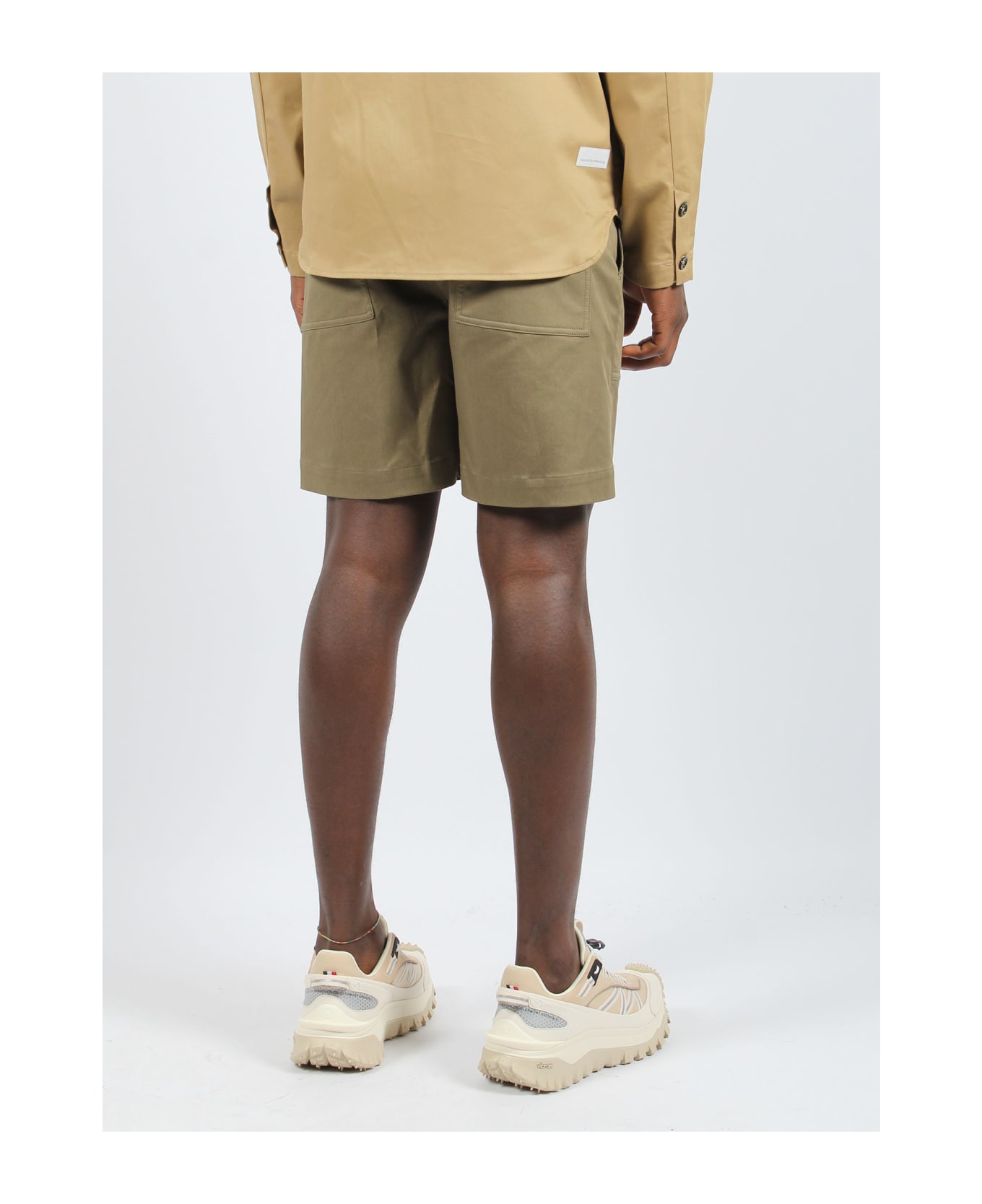 Moncler Cotton Bermuda Shorts - Green