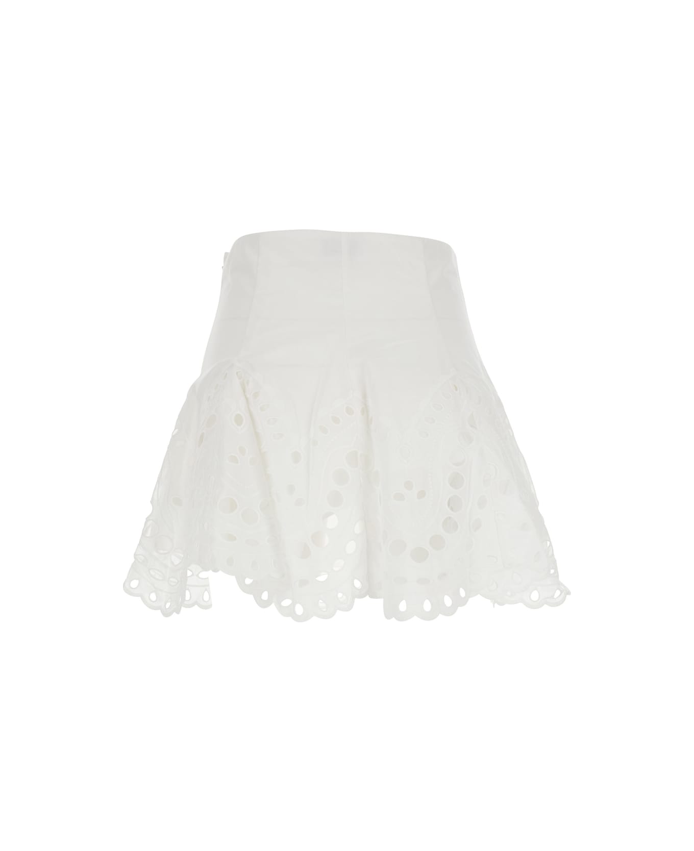 Charo Ruiz Short Skirt Sail - White