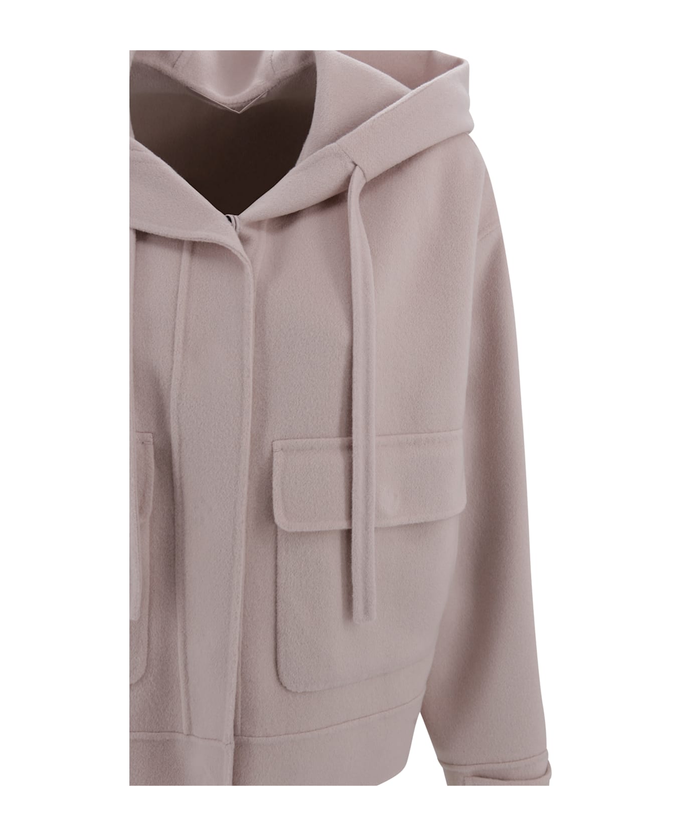 Weekend Max Mara Wool Hooded Jacket - Powder