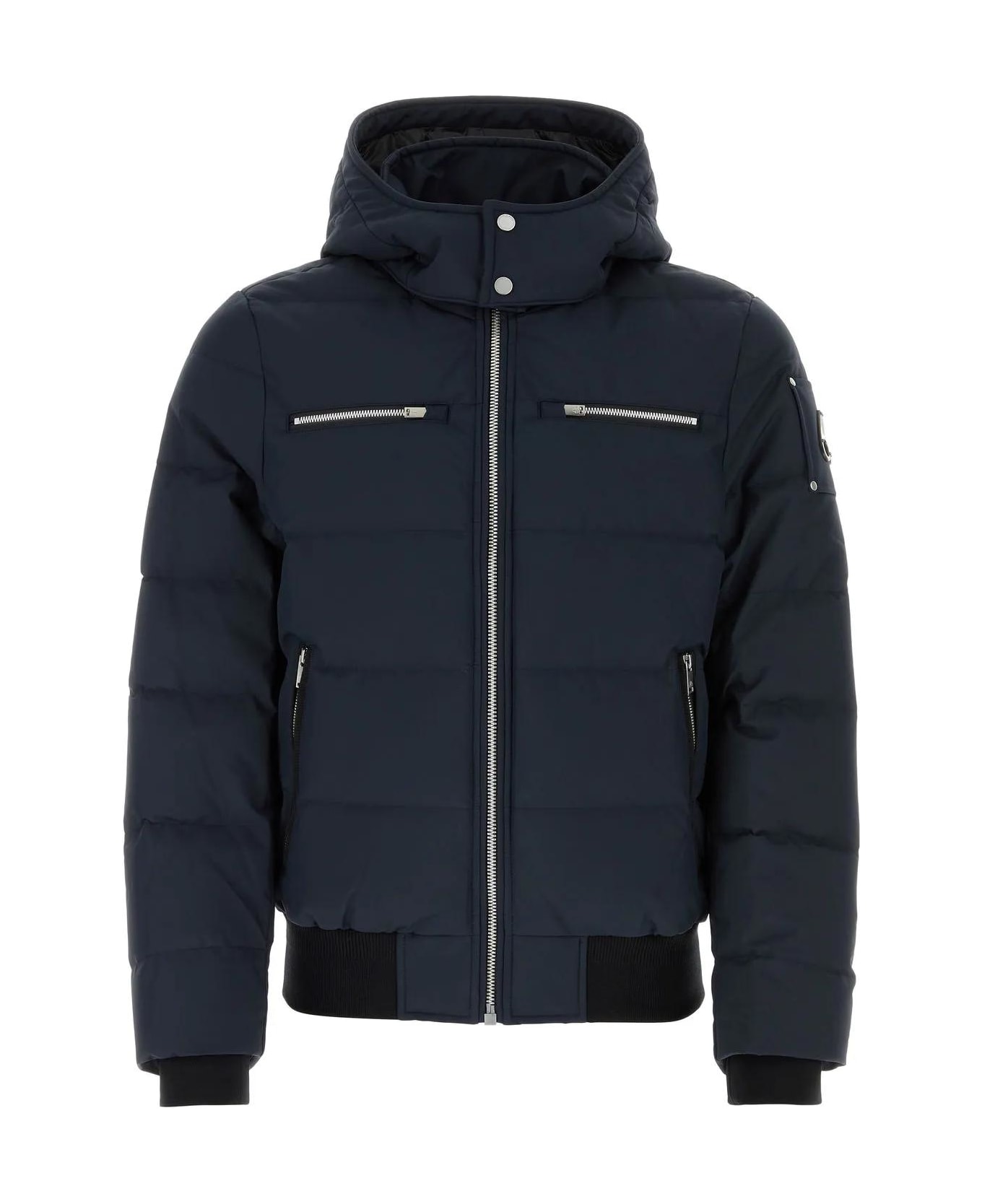 Moose Knuckles Navy Blue Polyester Down Jacket - NAVY