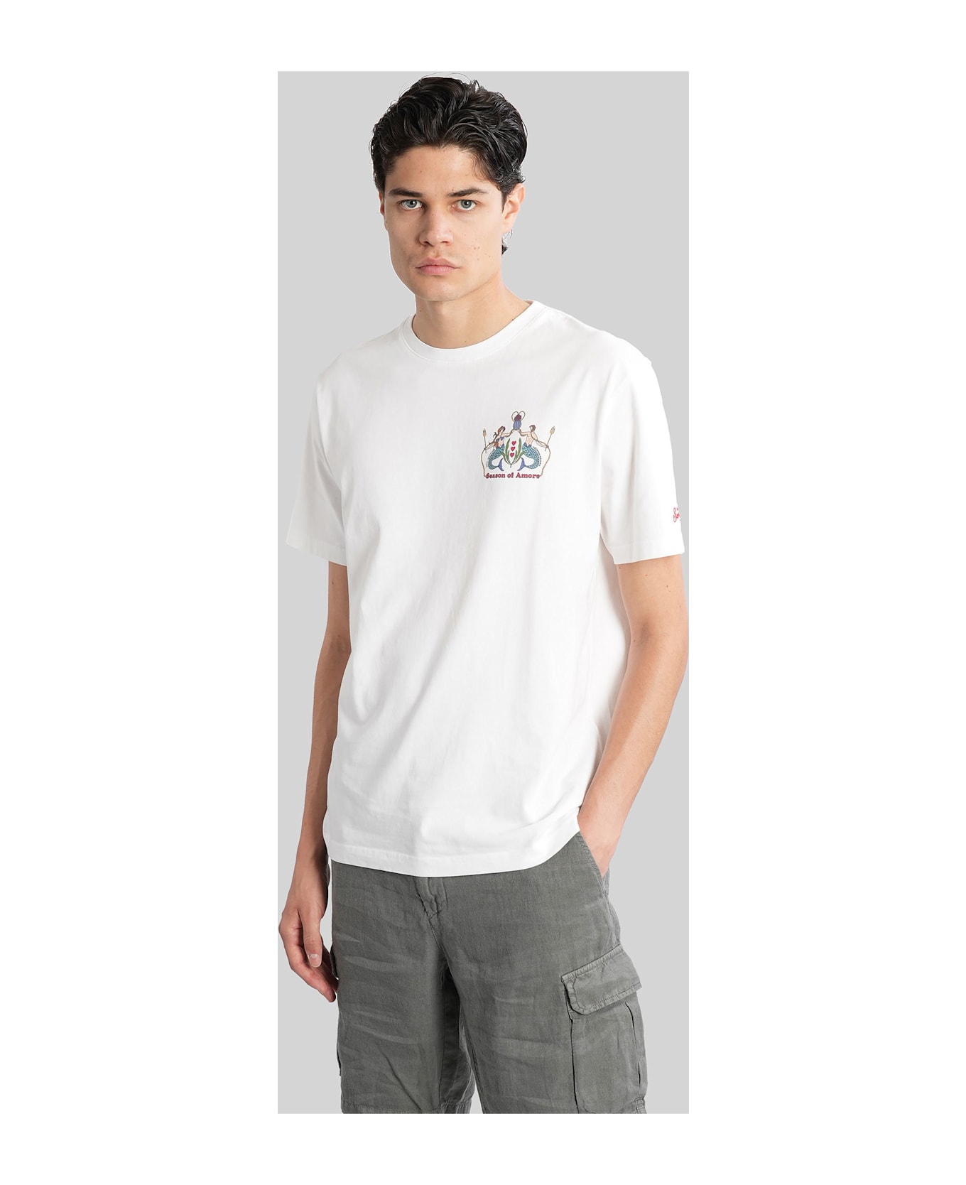 MC2 Saint Barth Tshirt Man T-shirt In White Cotton - white