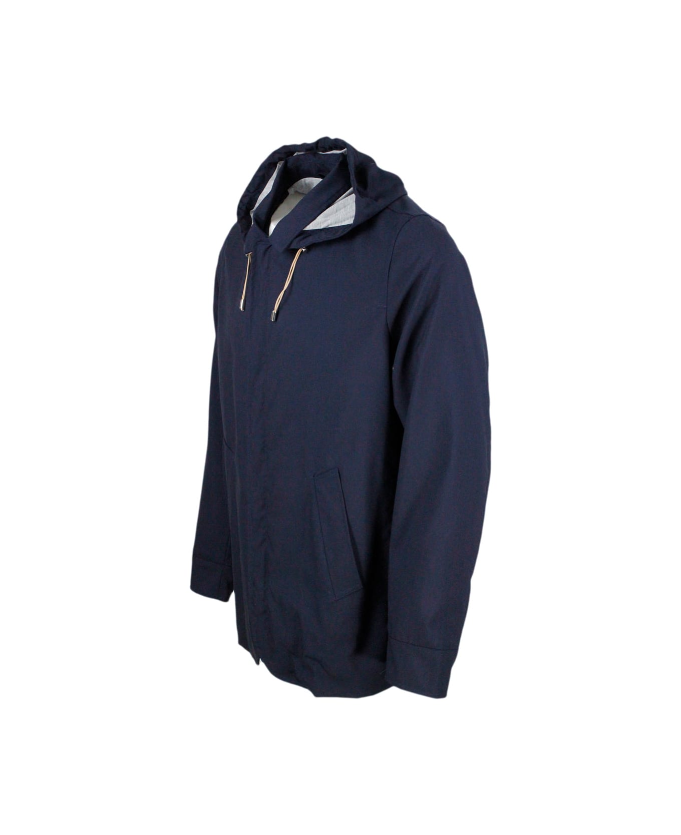 Barba Napoli Lightweight Jacket In Cool Wool - Blu ジャケット