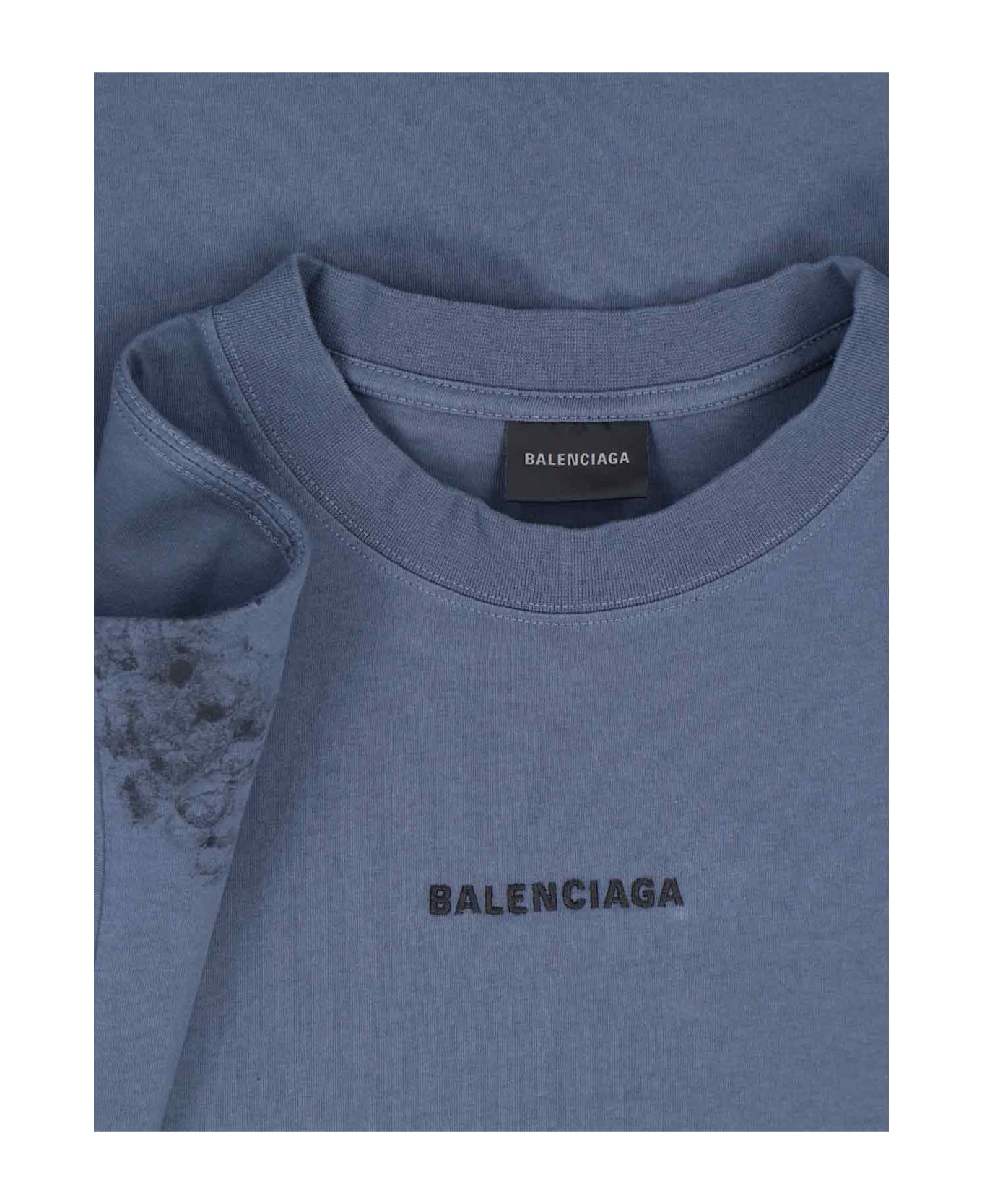 Balenciaga 
back
 T-shirt - BLUE
