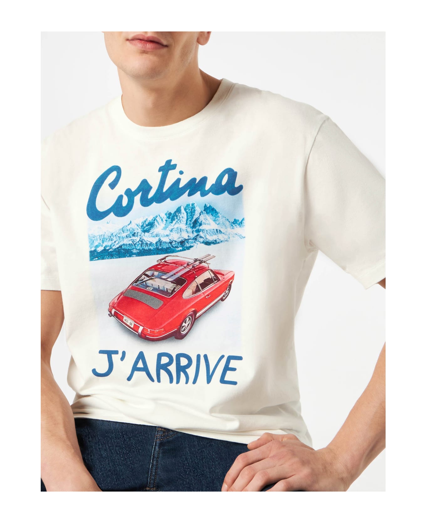 MC2 Saint Barth Man T-shirt With Cortina Lettering