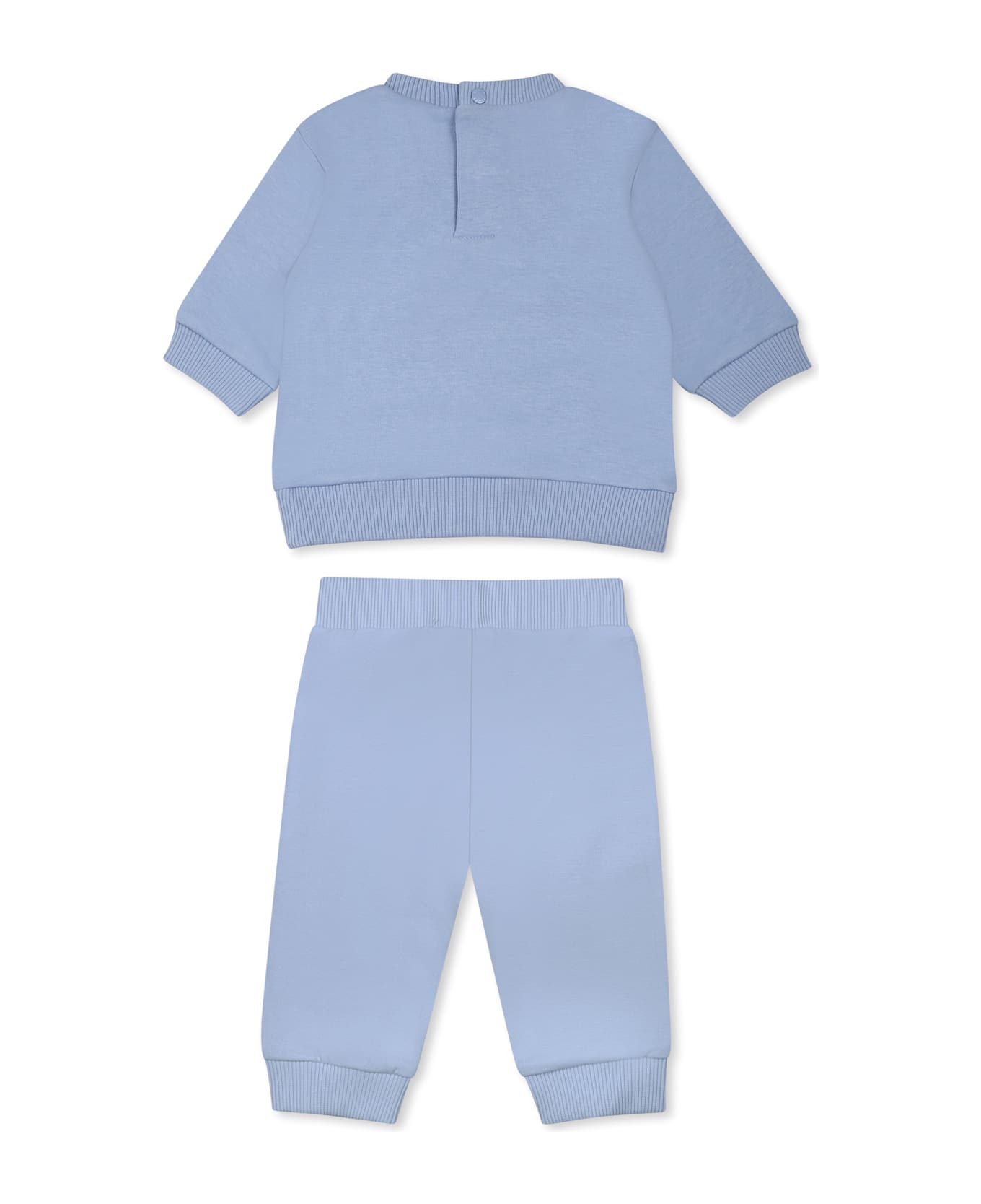 Kenzo Kids Light Blue Birth Suit For Baby Boy With Logo - Light Blue