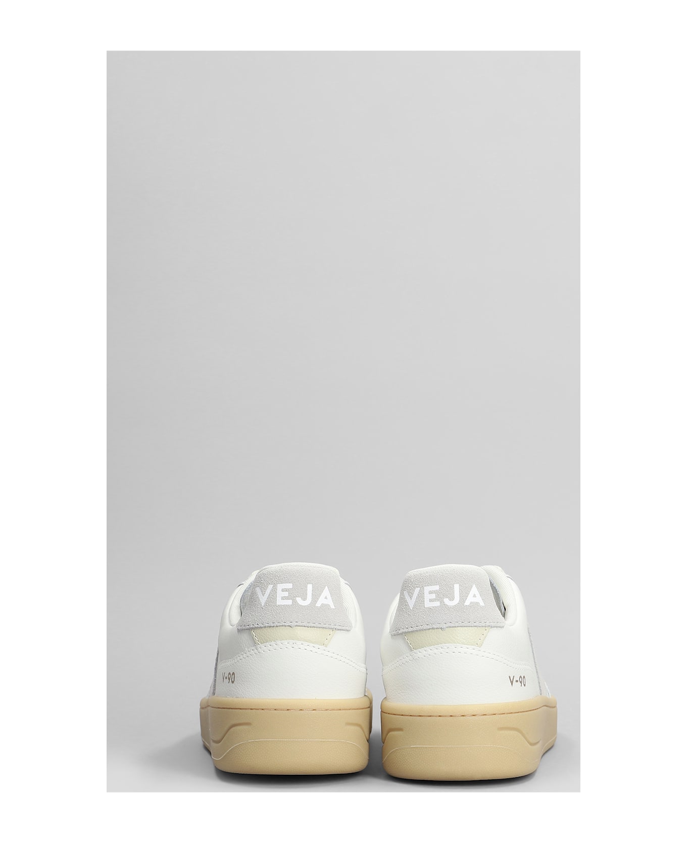 Veja V-90 O.t. Sneakers In White Leather - WHITE