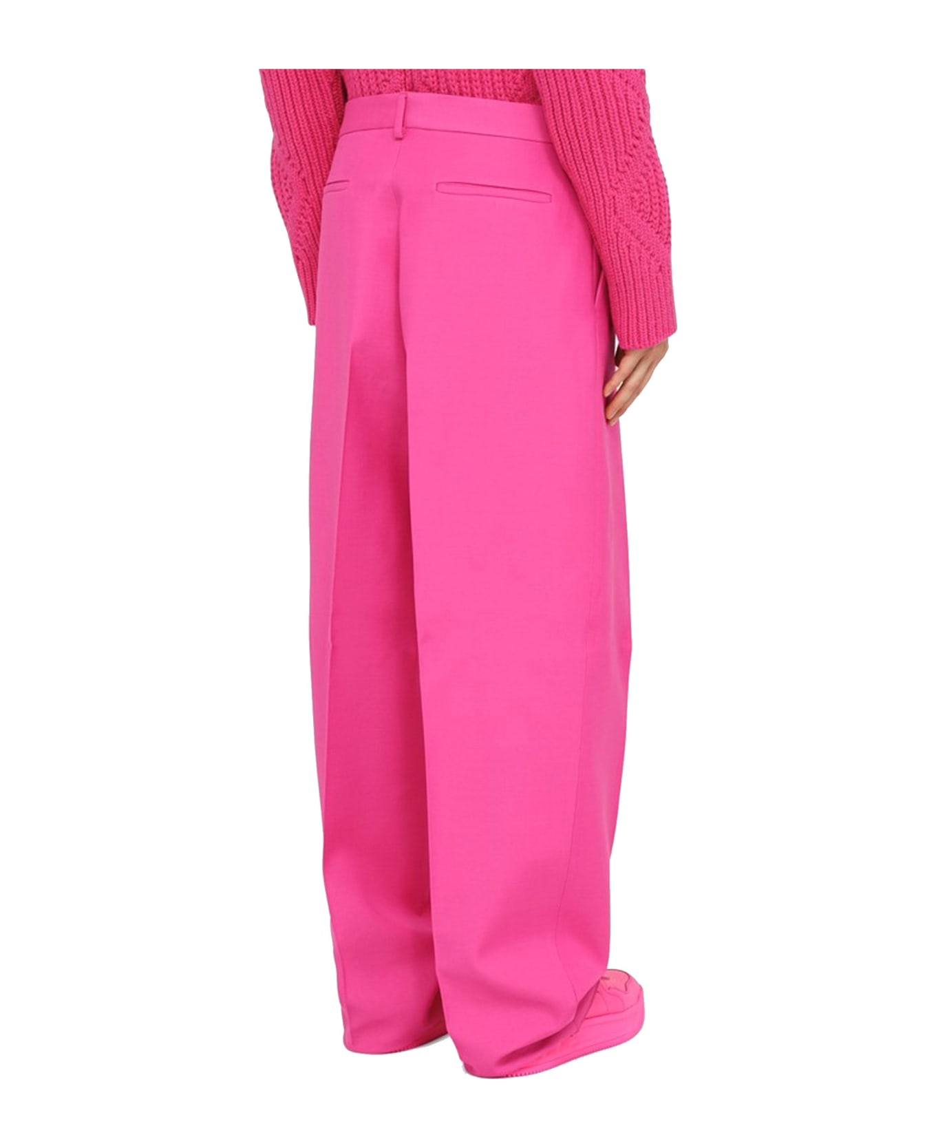 Valentino Wool And Silk Pants - Pink