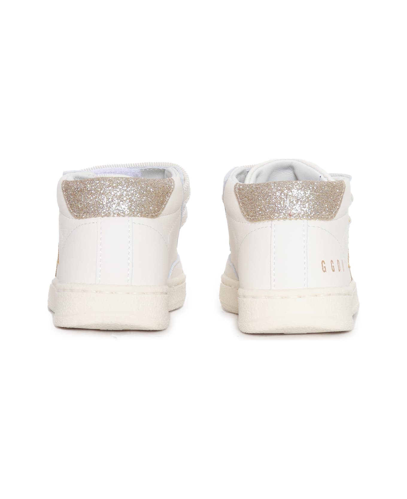 Golden Goose June Nappa Upper Glitter Star And Heel - WHITE
