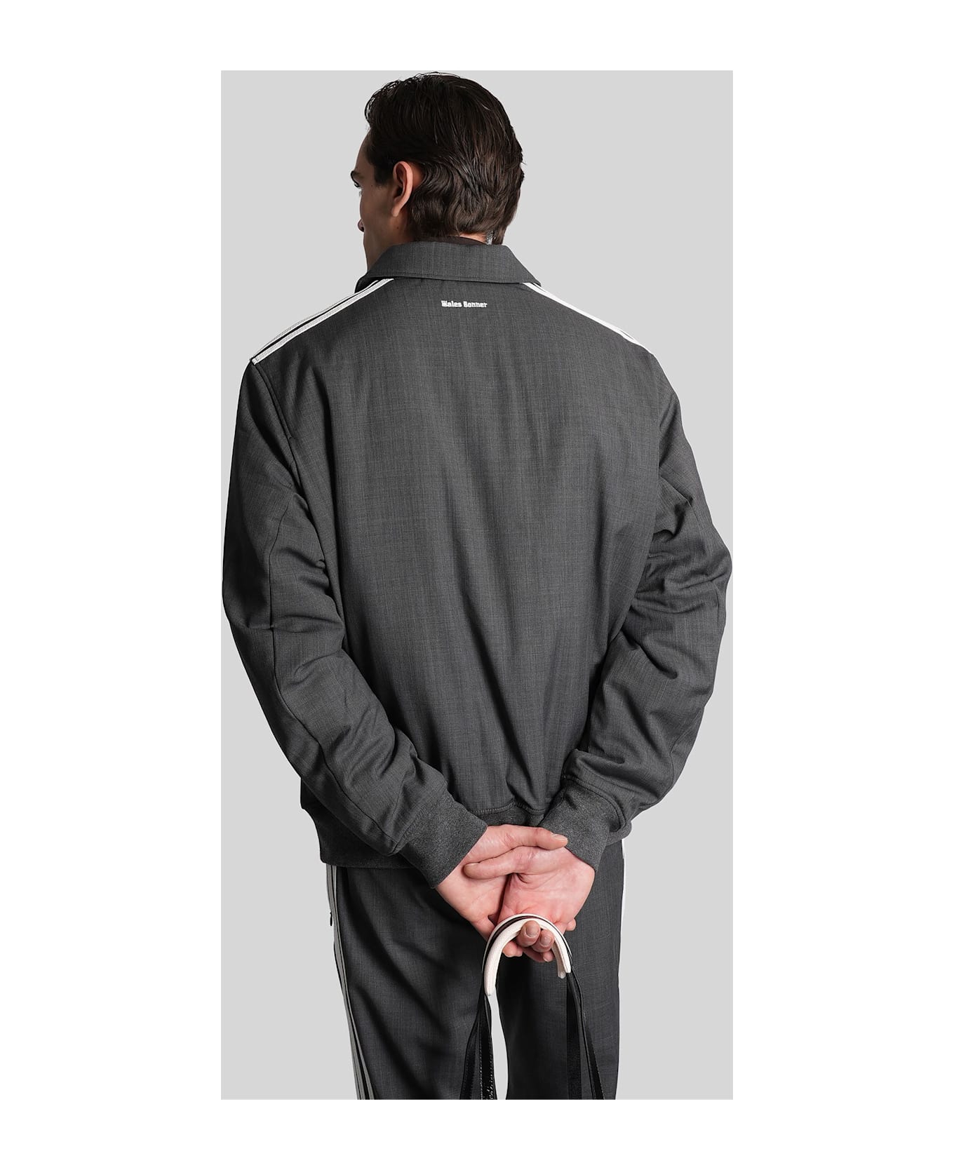 Adidas Originals by Wales Bonner Wool Blouson Casual Jacket In Grey Polyester - grey