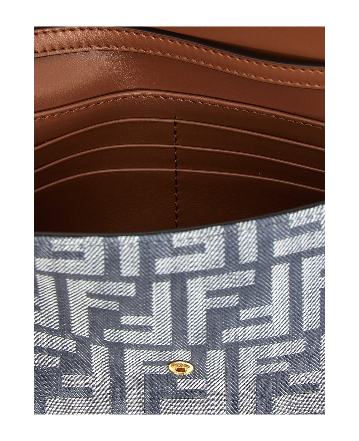 Fendi 'baguette' Wallet On Chain - Blue