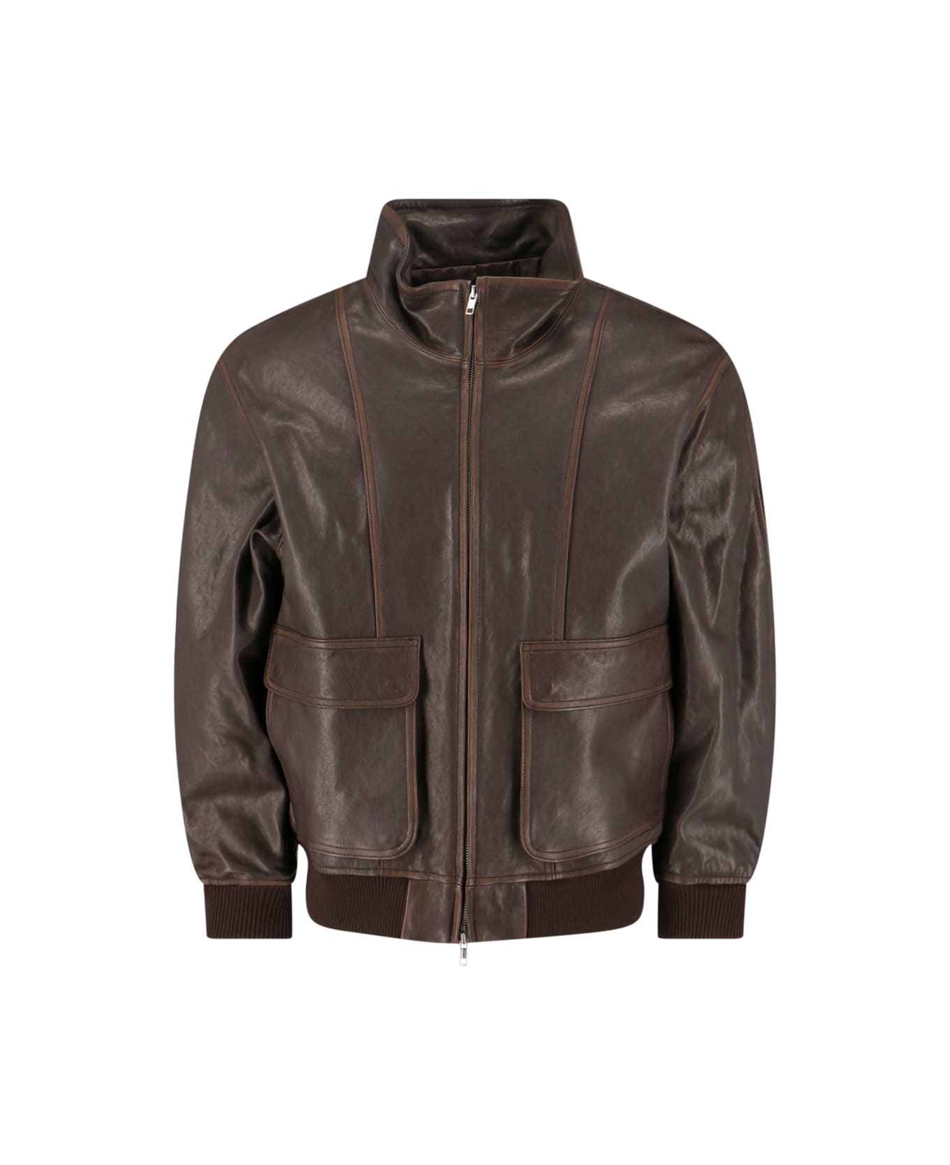 Dunst Lamb Leather Jacket - Brown