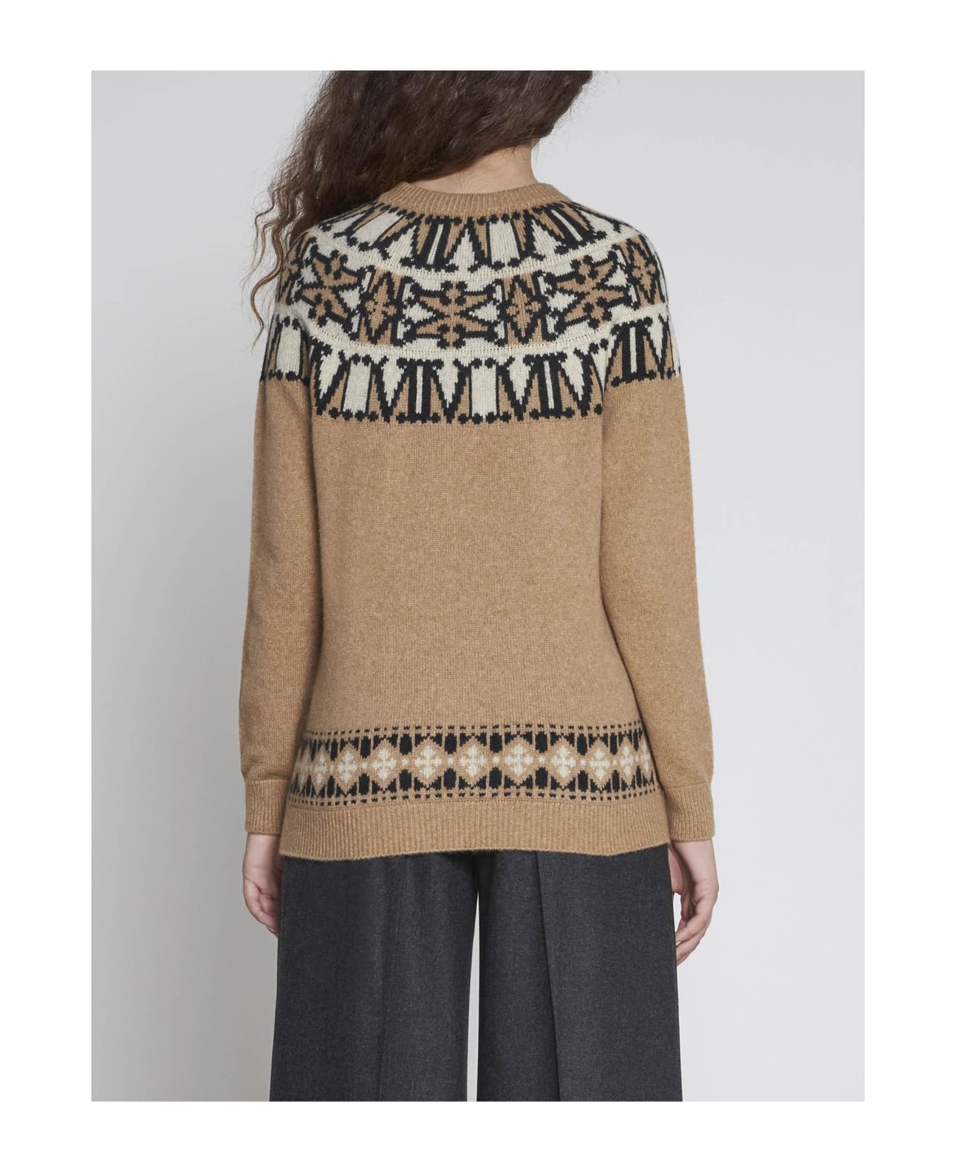 Max Mara Trudy Wool And Camel Blend Sweater - Cammello