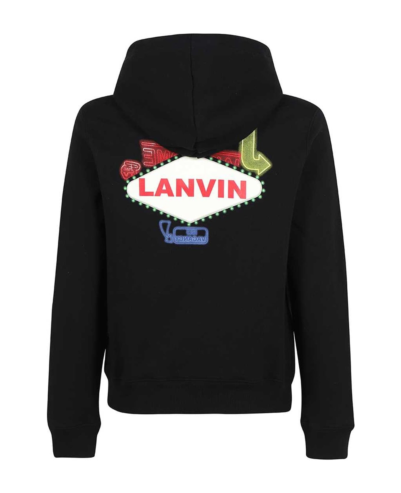 Lanvin Printed Hooded Sweatshirt - Black フリース