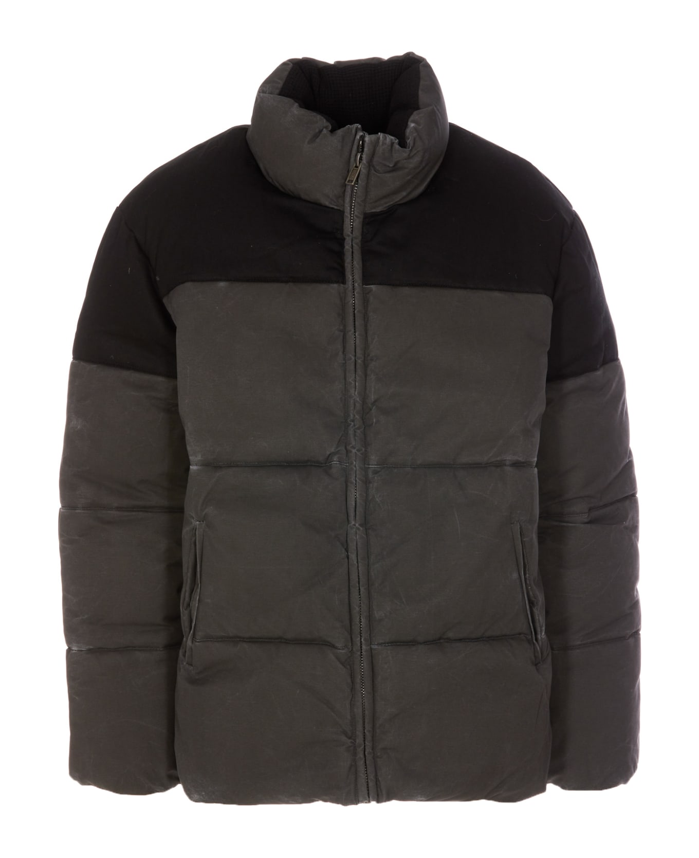 Guess Gusa Canvas Puffer Down Jacket - Nero