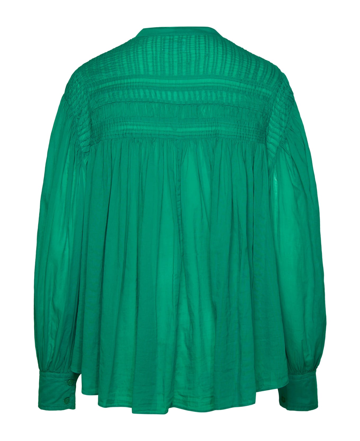 Marant Étoile 'plalia' Shirt With Embroideries In Cotton Woman - Green