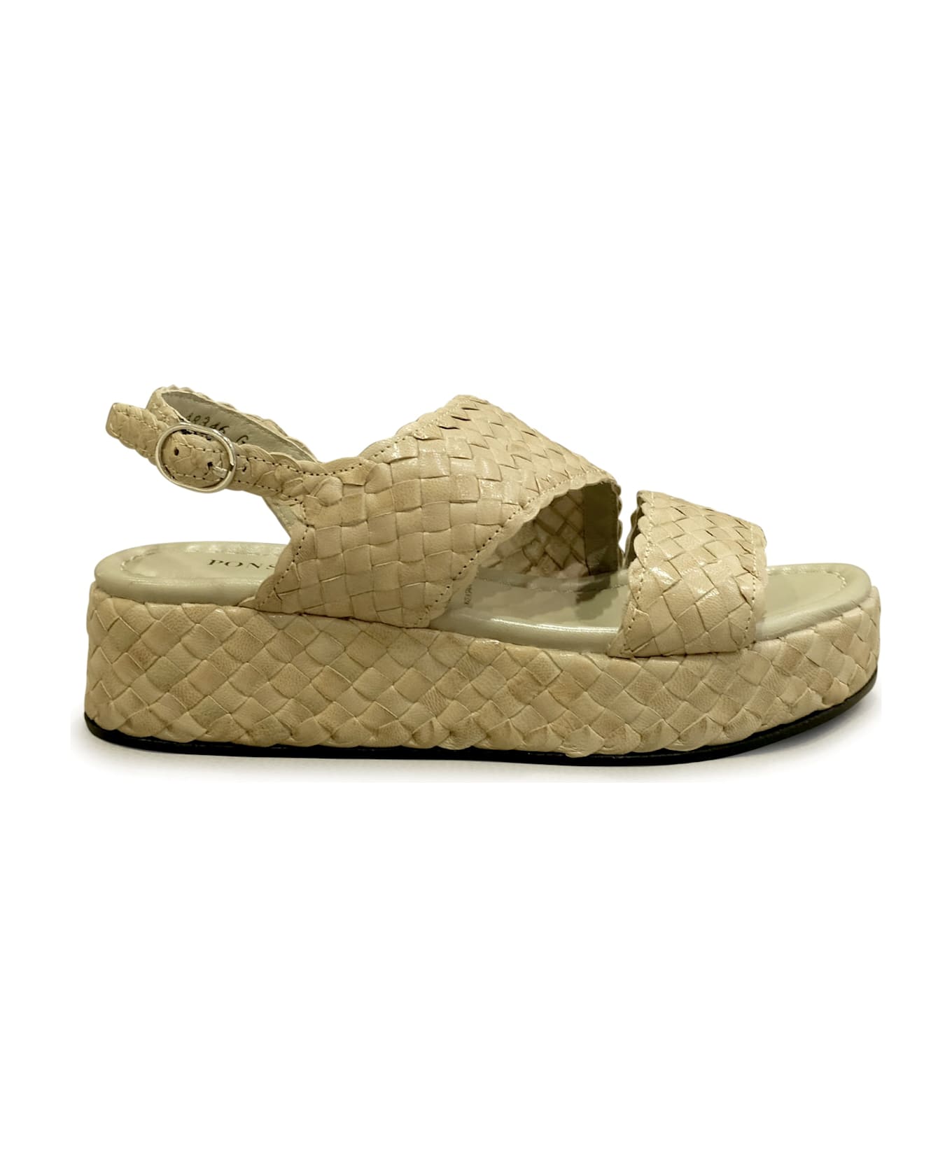 Pons Quintana Leather Forli Flat Sandals - BEIGE