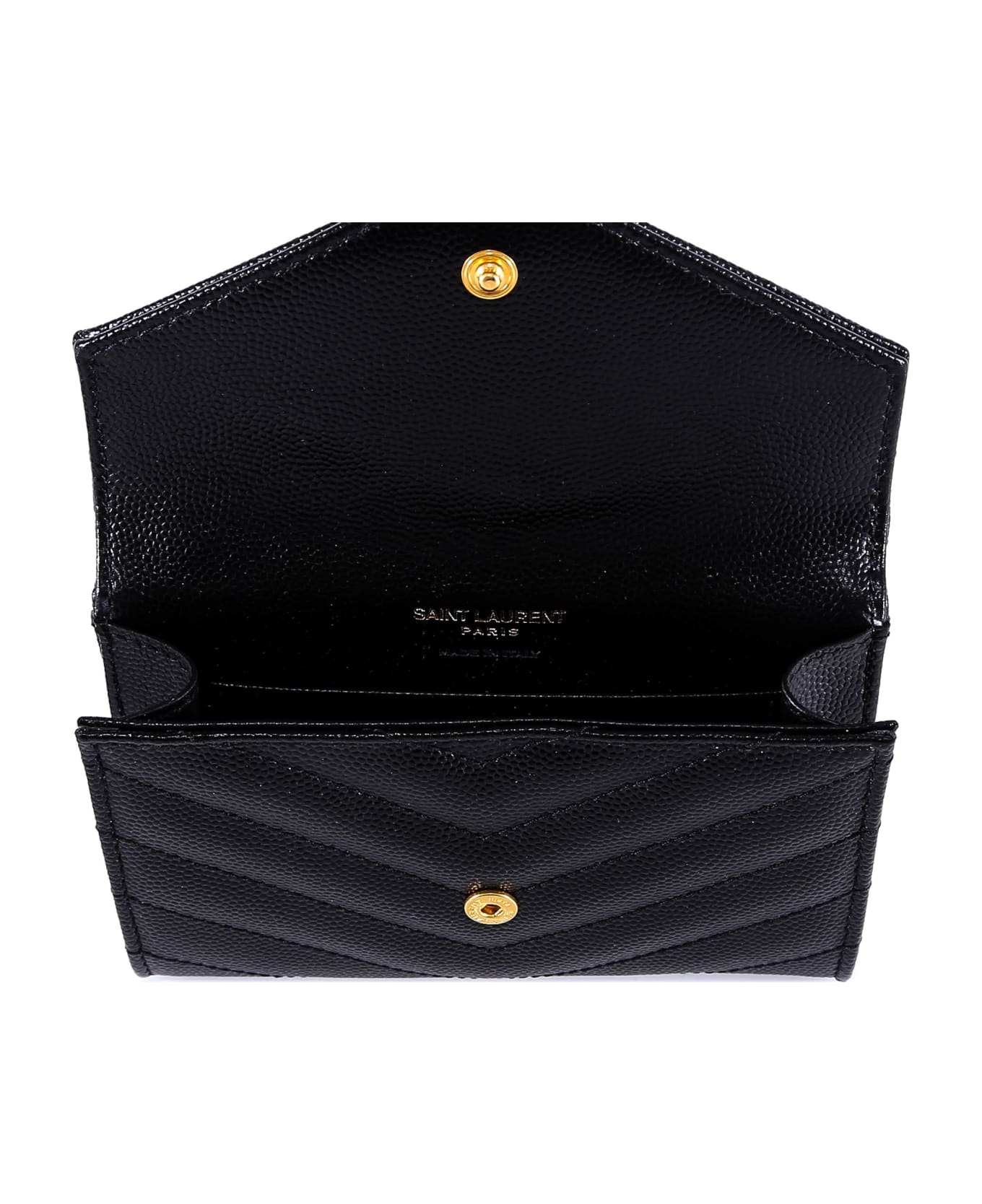 Saint Laurent Cassandra Wallet - BLACK