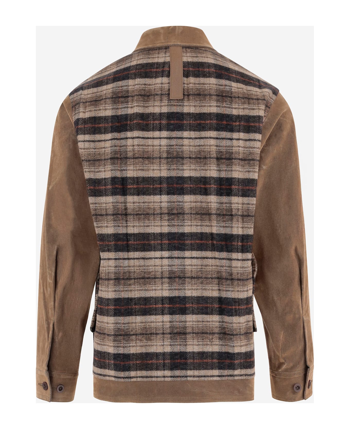 Junya Watanabe Cotton Blend Jacket With Contrasting Back Panel - Beige