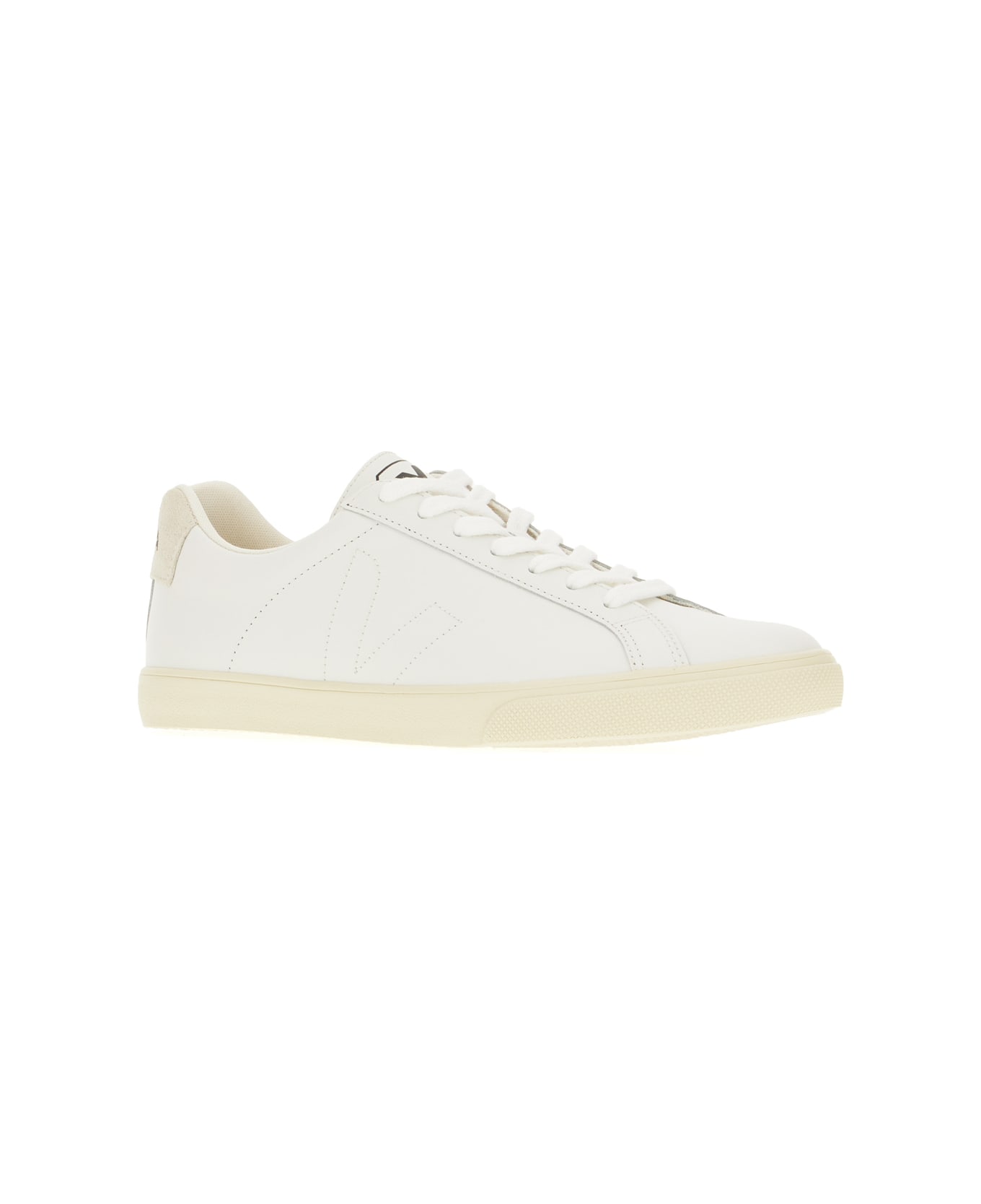 Veja White Leather Esplar Sneakers - EXTRAWHITE