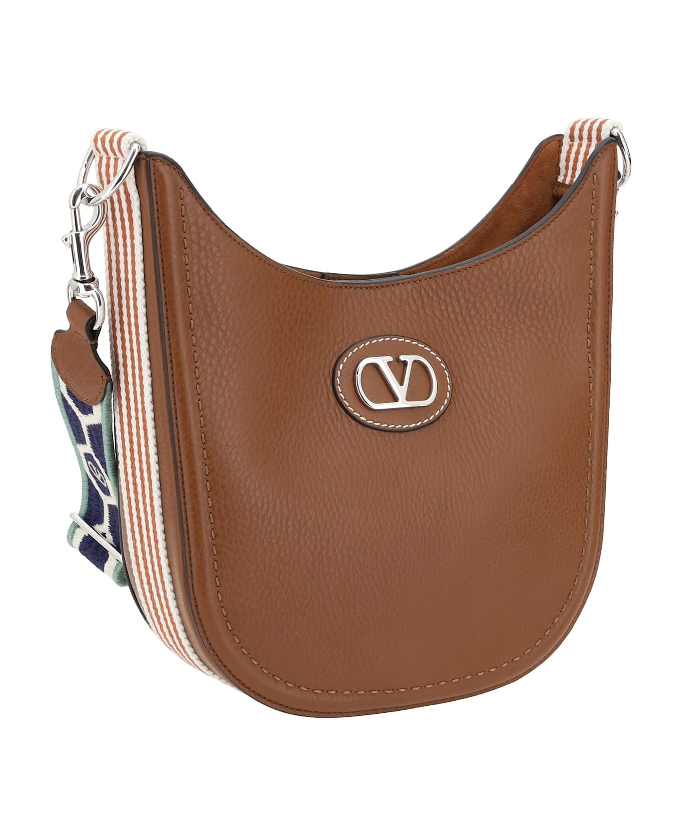 Valentino Garavani Vlogo Shoulder Bag - Selleria/bianco/testa Di Moro/ivory/navy