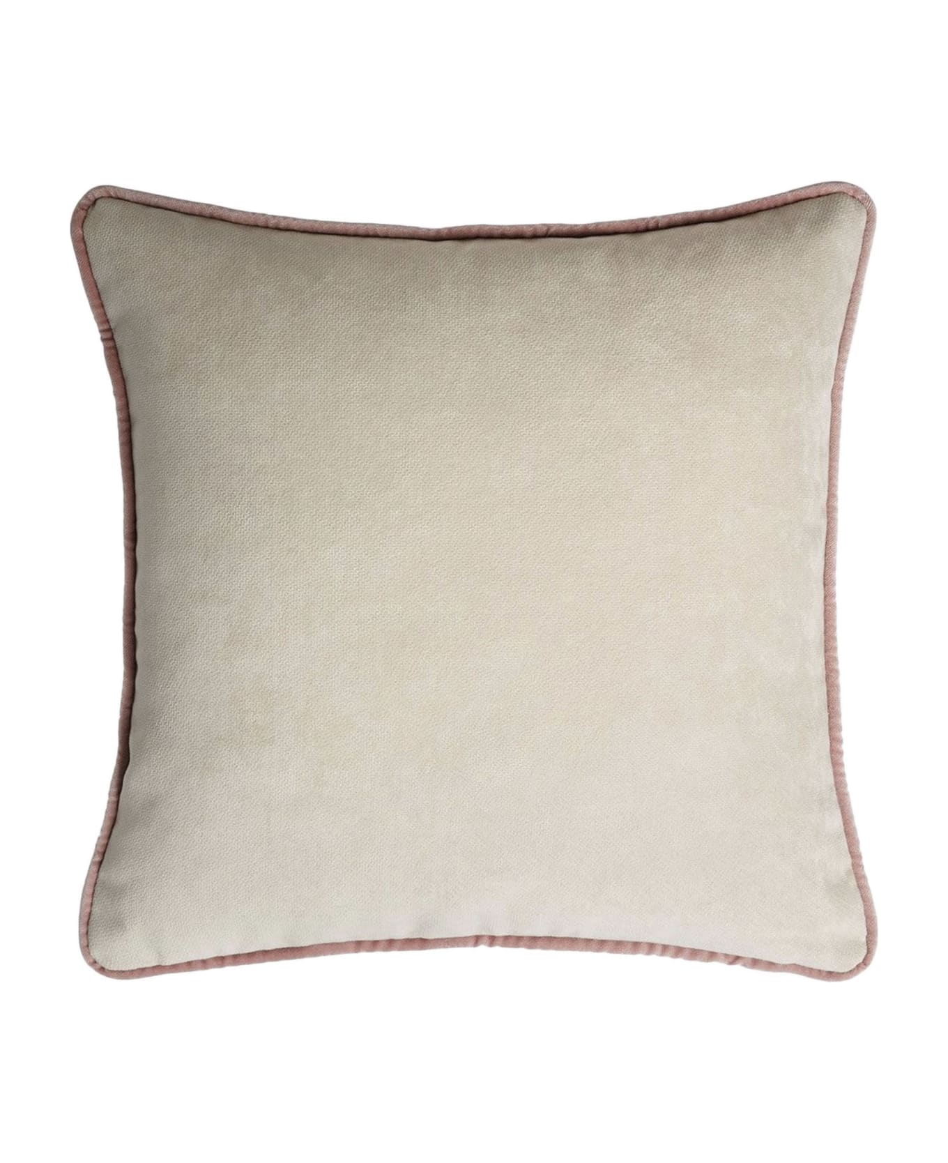 Lo Decor Happy Frame Velvet Pillow - Dirty white/pink