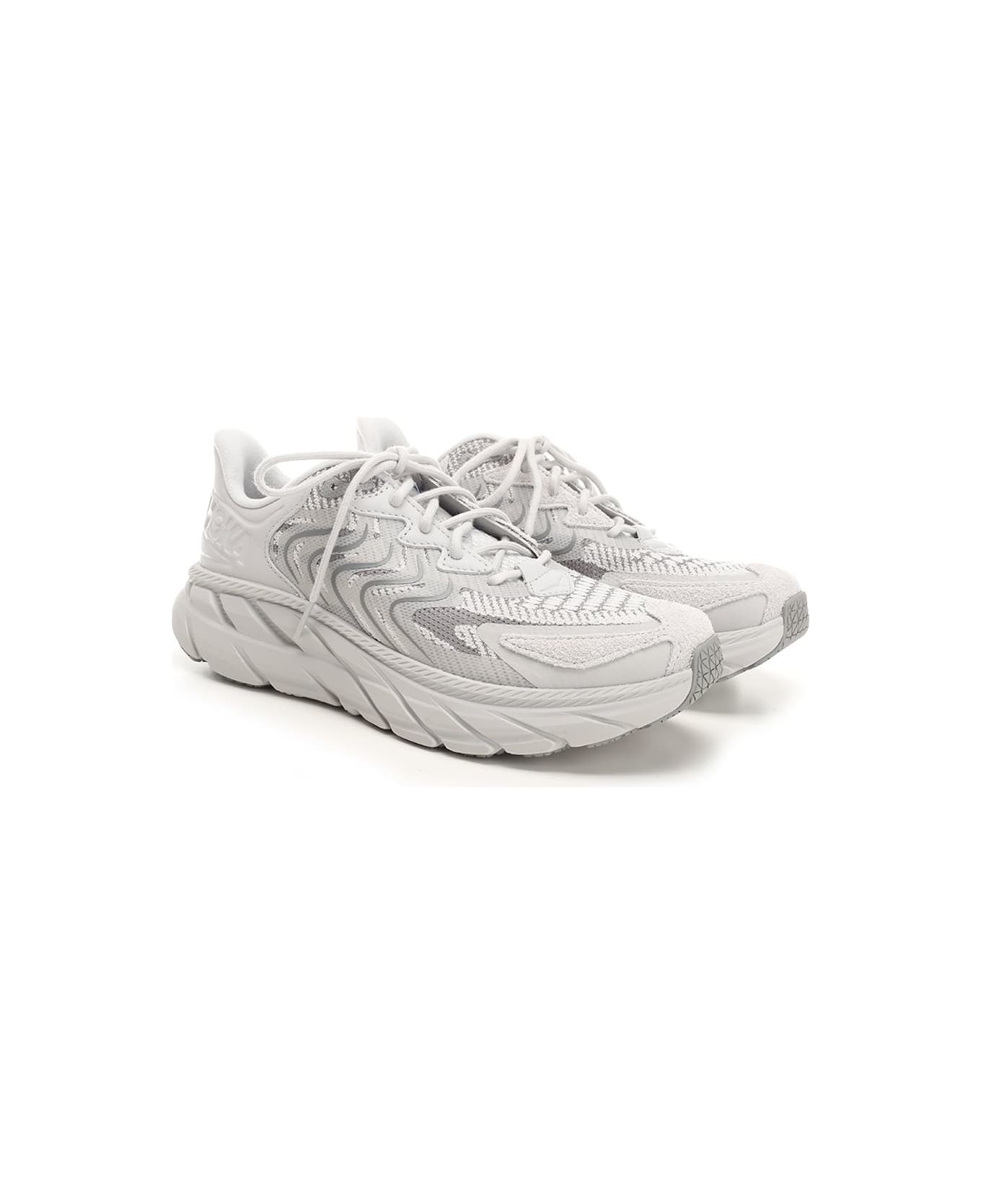 Hoka Light Grey "clifton 9" Sneakers - Grey