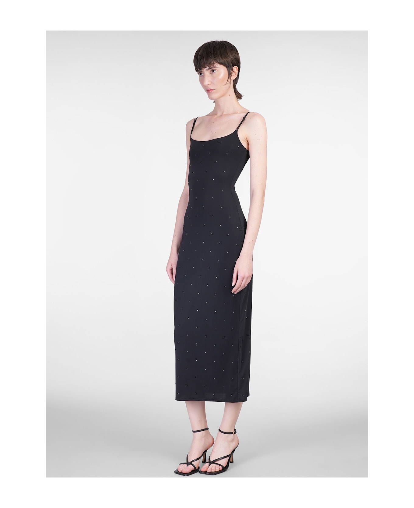 MC2 Saint Barth Evy Long Dress In Black Polyamide - black