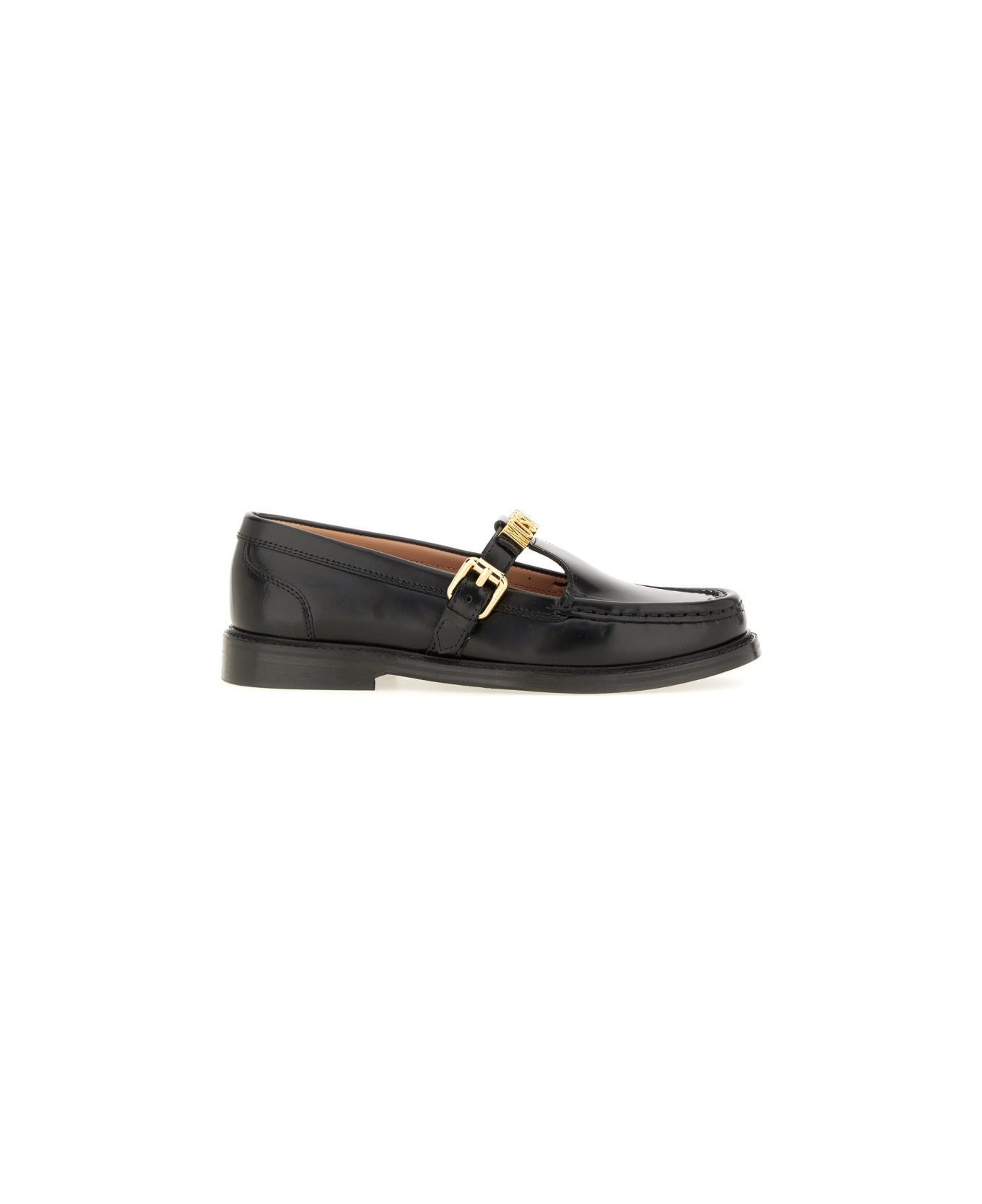 Moschino Leather Loafer - BLACK