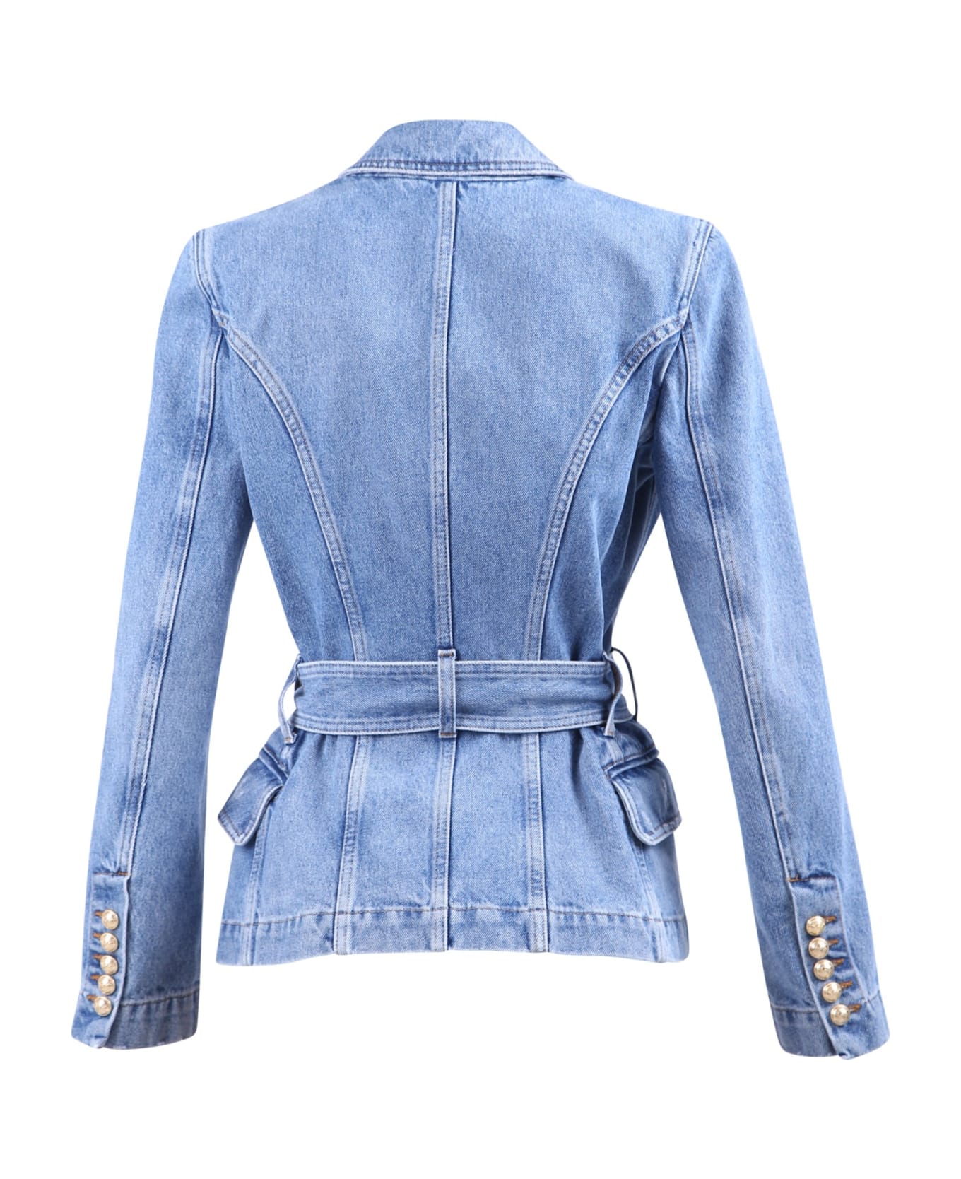 Balmain Double-breasted Jacket - Blue
