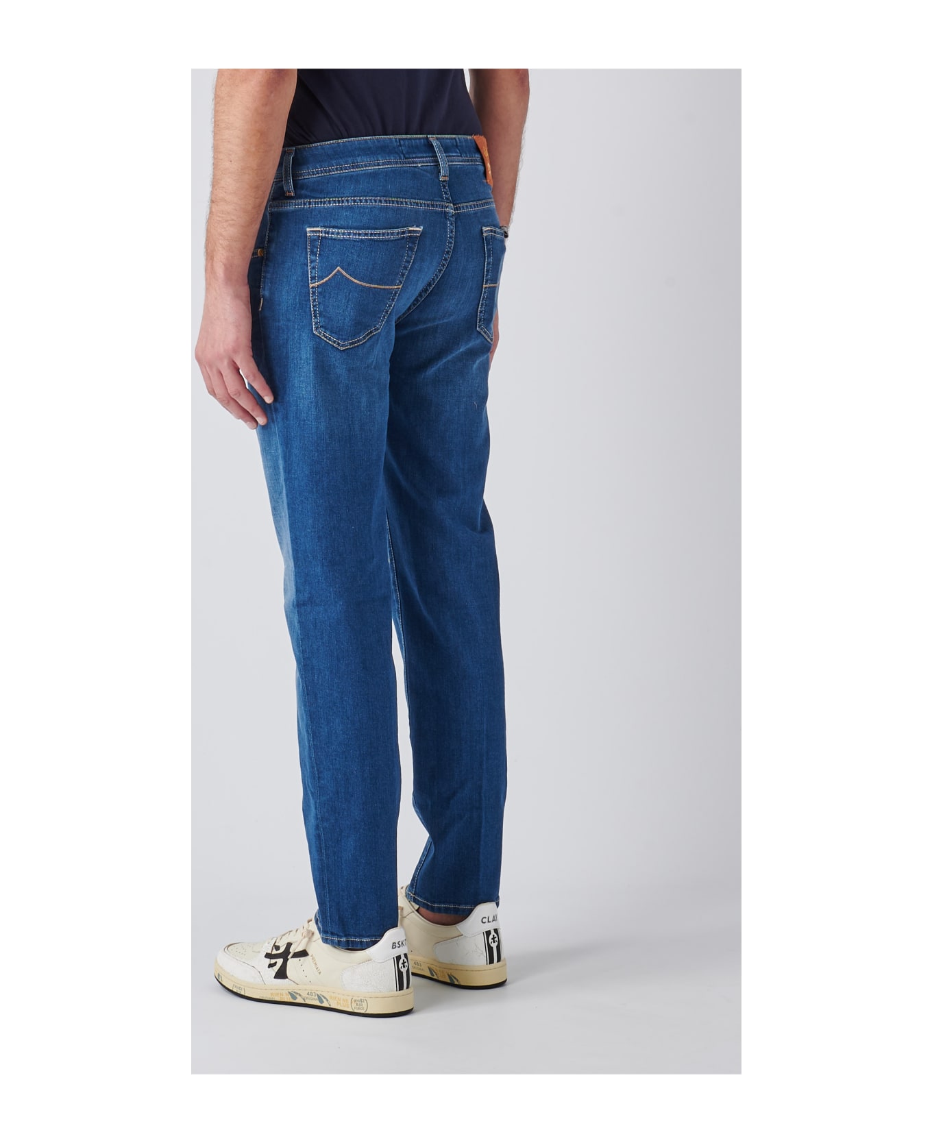 Jacob Cohen Pantalone Super Slim Crop/carrot Trousers - DENIM MEDIO