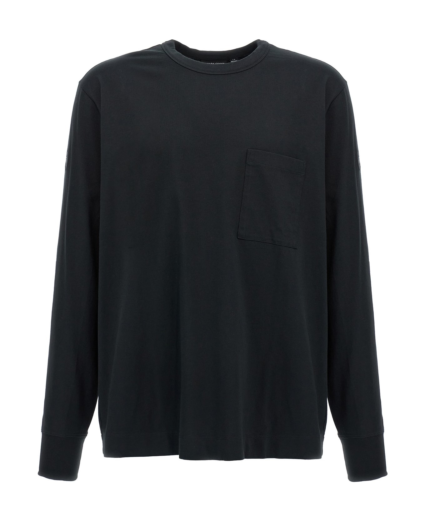 Canada Goose Gladstone Logo Embroidered Long-sleeved T-shirt - Black
