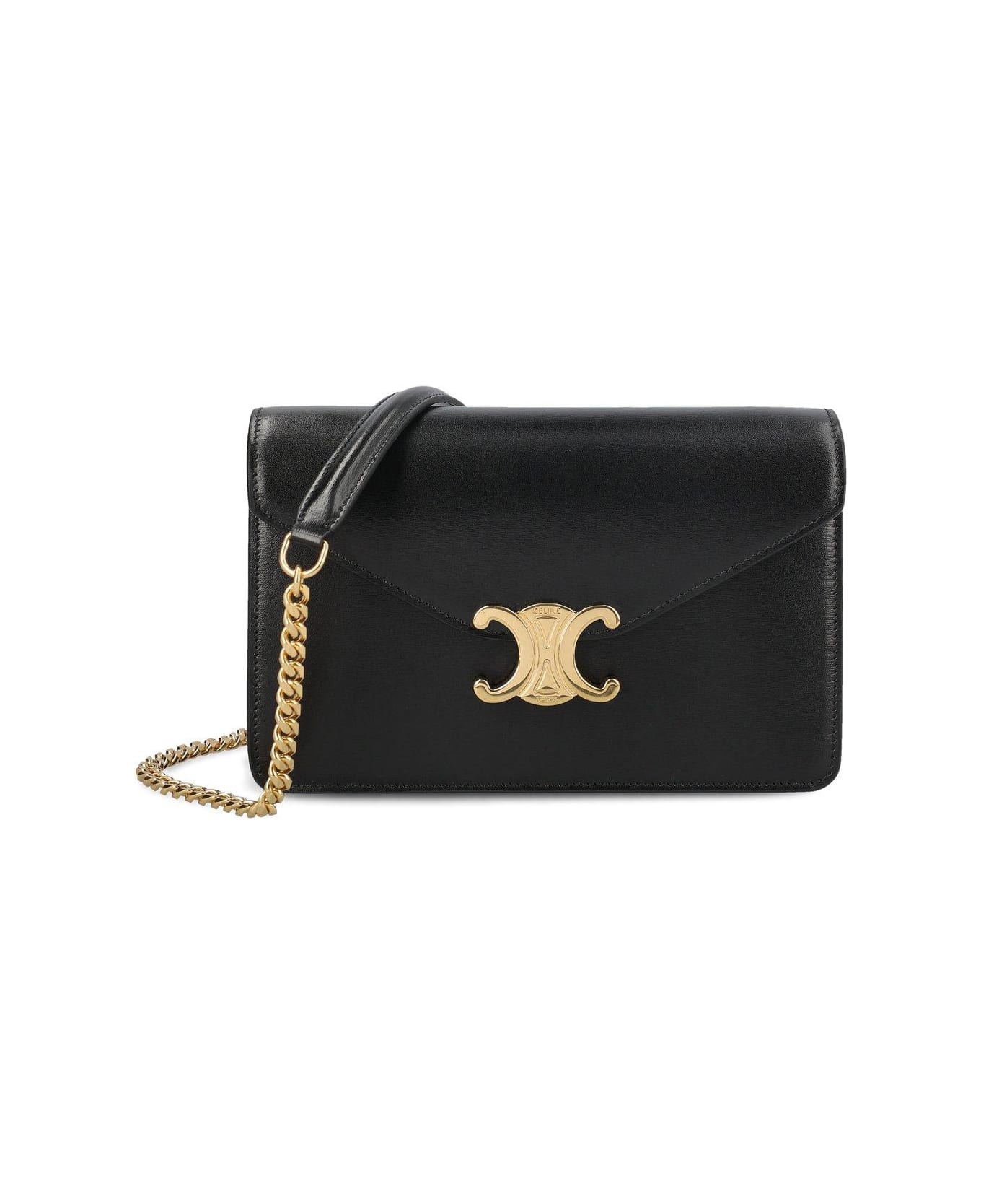 美しい♪◇マーゴ CHAIN WALLET◇CELINE Celine Margo Logo Plaque Wallet On Chain Bag | italist